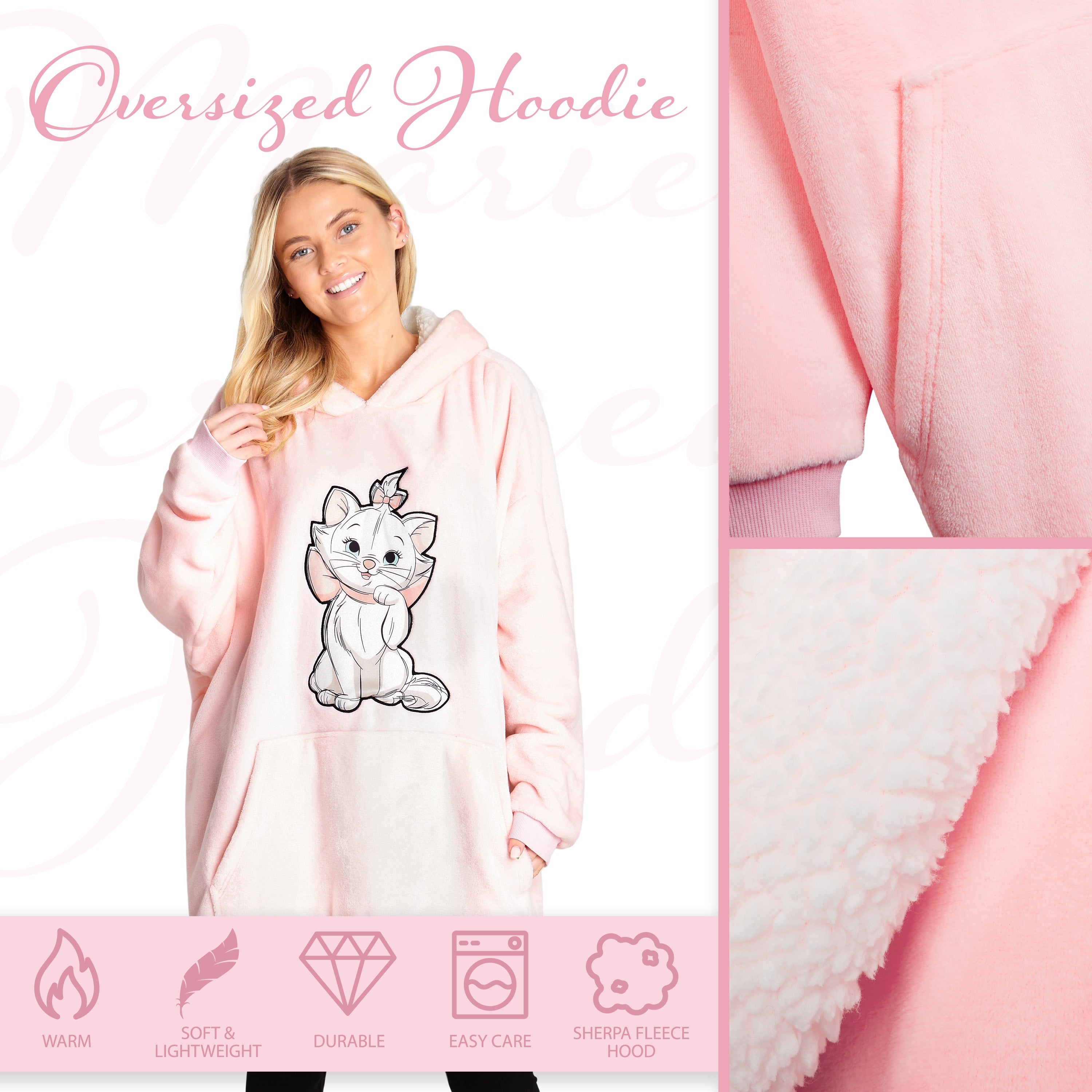 disney-hoodie-plaid-femme-oversize-marie-polaire-sherpa image 3