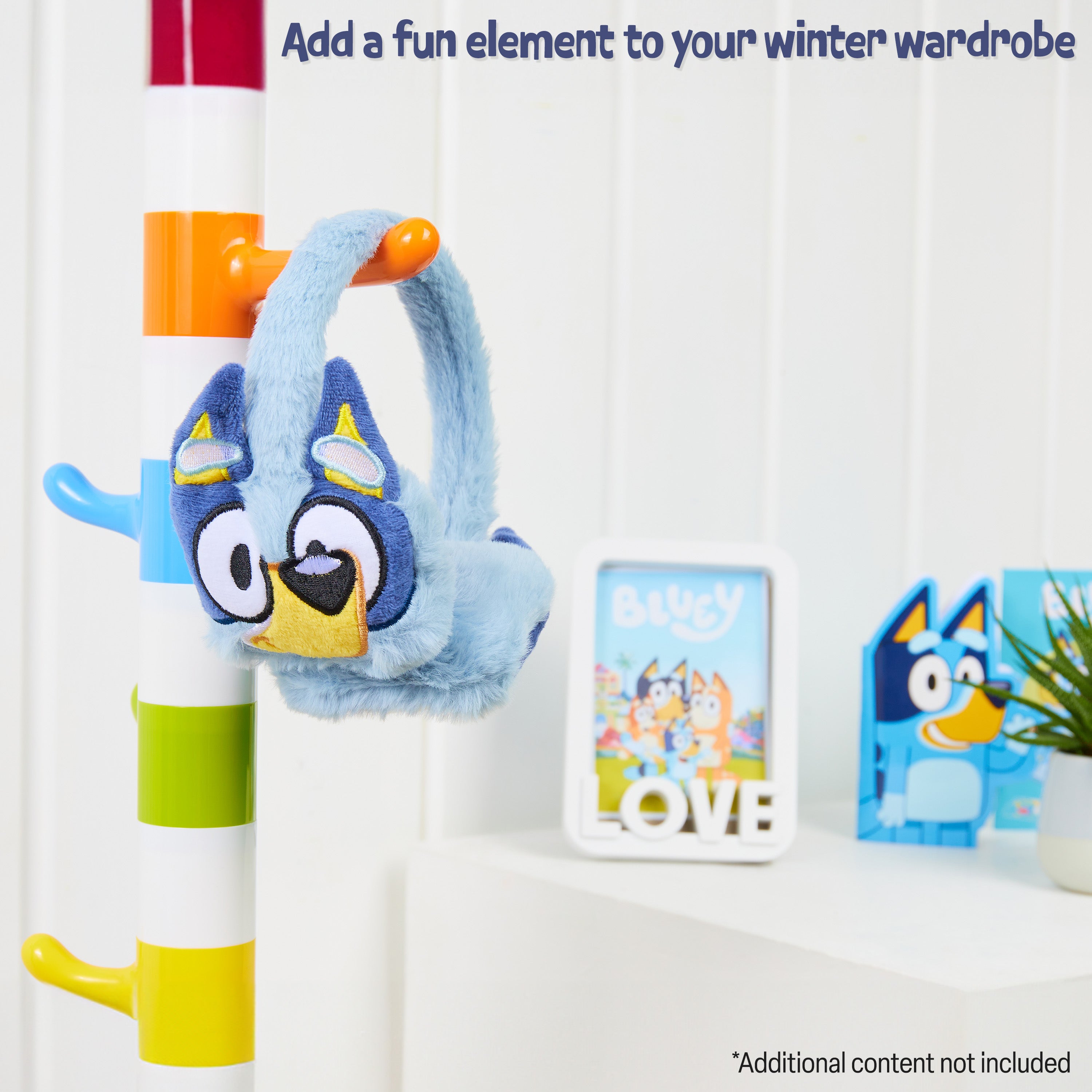 bluey-cache-oreilles-fille-peluche-hiver-taille-unique image 3