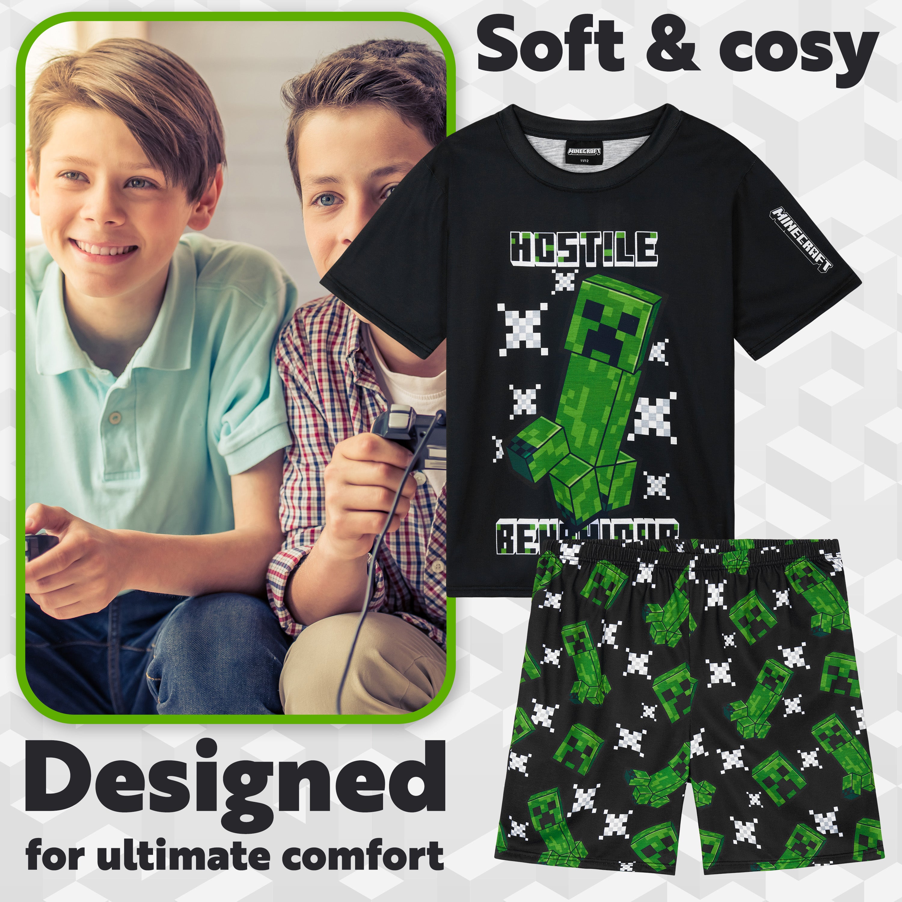 get-trend-boys-pyjama-short-enfant-manches-courtes-gamer image 3