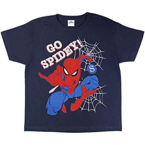 popgear-marvel-comics-spiderman-t-shirt-fille-bleu-marine-go-spidey image 5