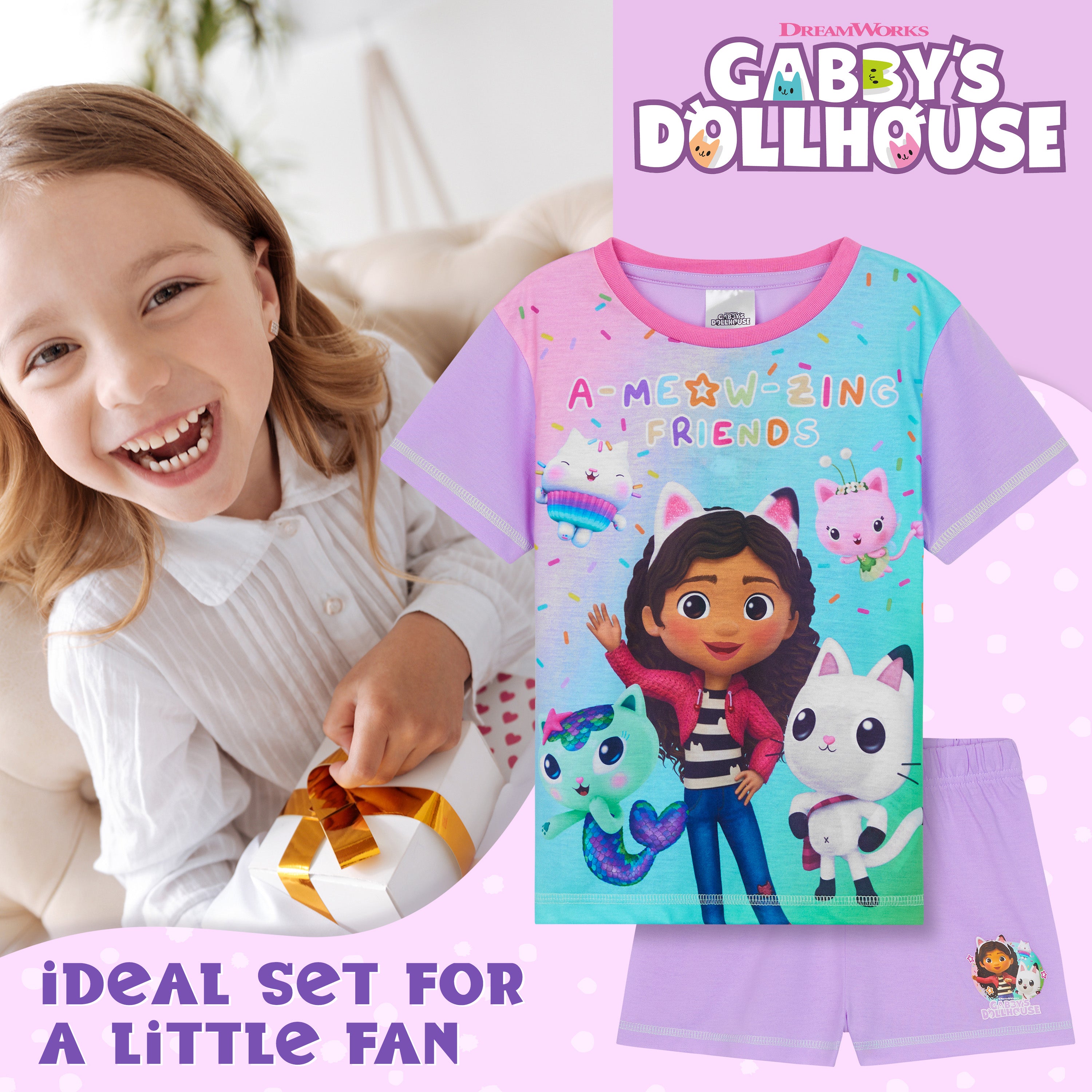 gabby-s-dollhouse-pyjama-short-fille-violet-2-pi-ces-t image 3
