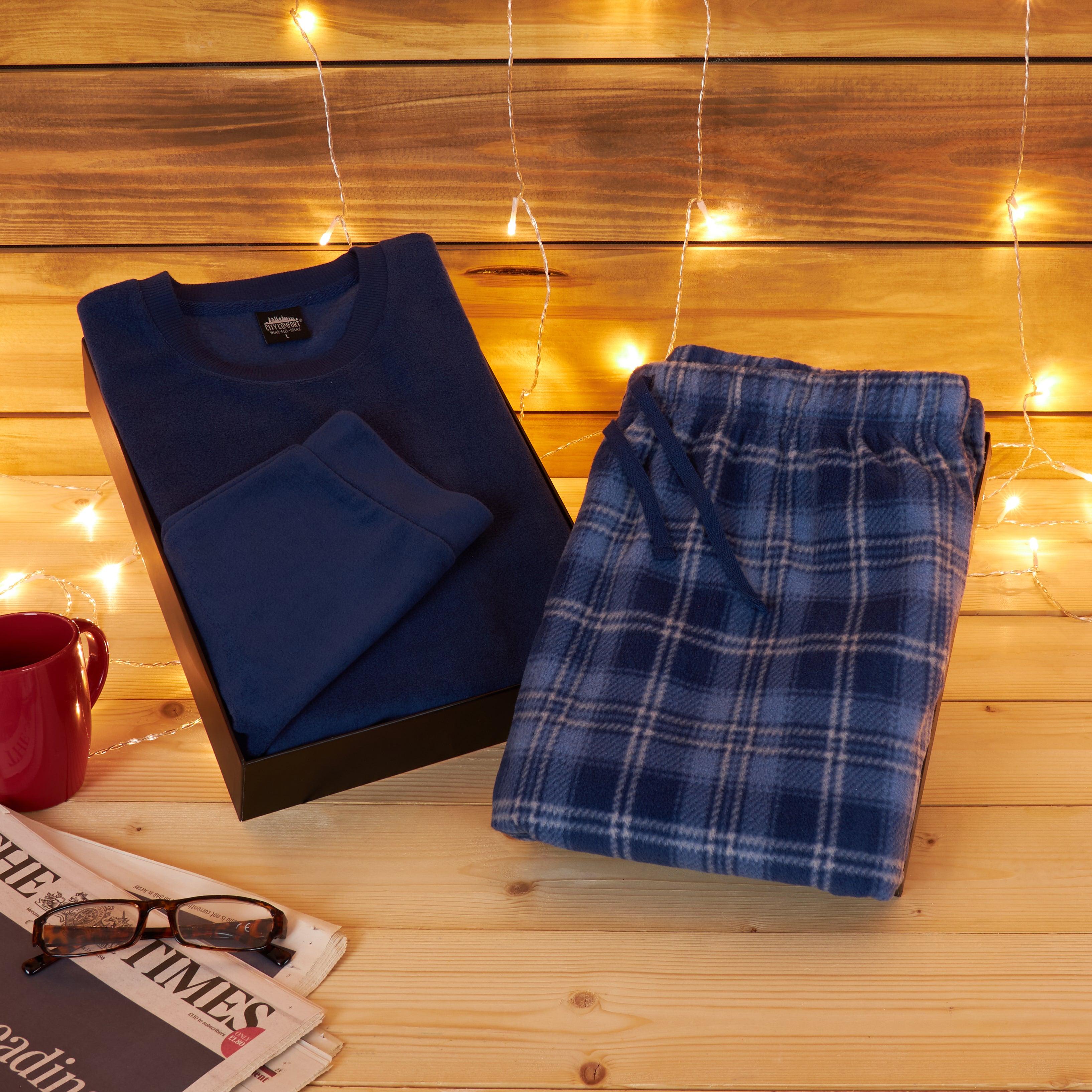 citycomfort-men-pyjama-polaire-homme-gris-taille-l image 2