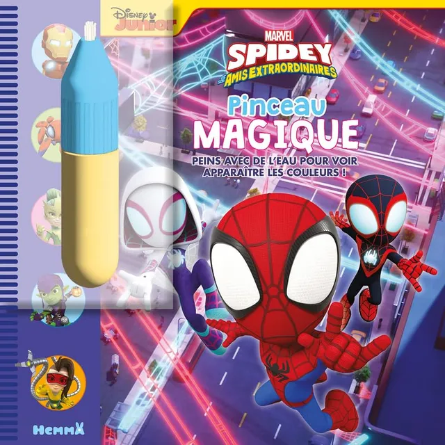 marvel-spidey-amis-extraordinaires-livre-pinceau-magique-3-ans image 1