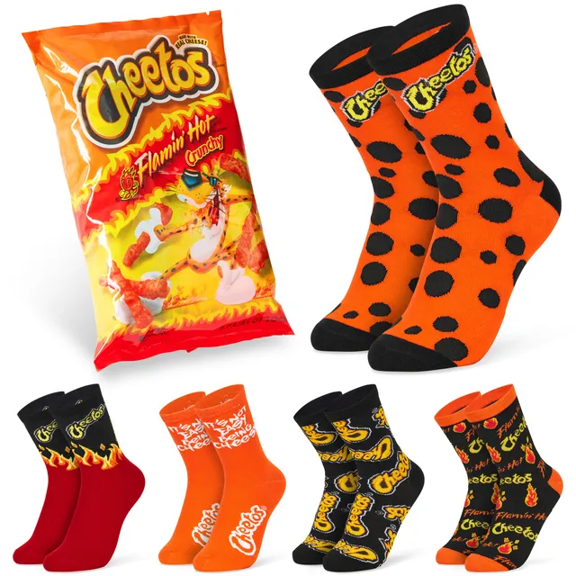 cheetos-chaussettes-femme-fantaisie-lot-5-mi-mollet image 1