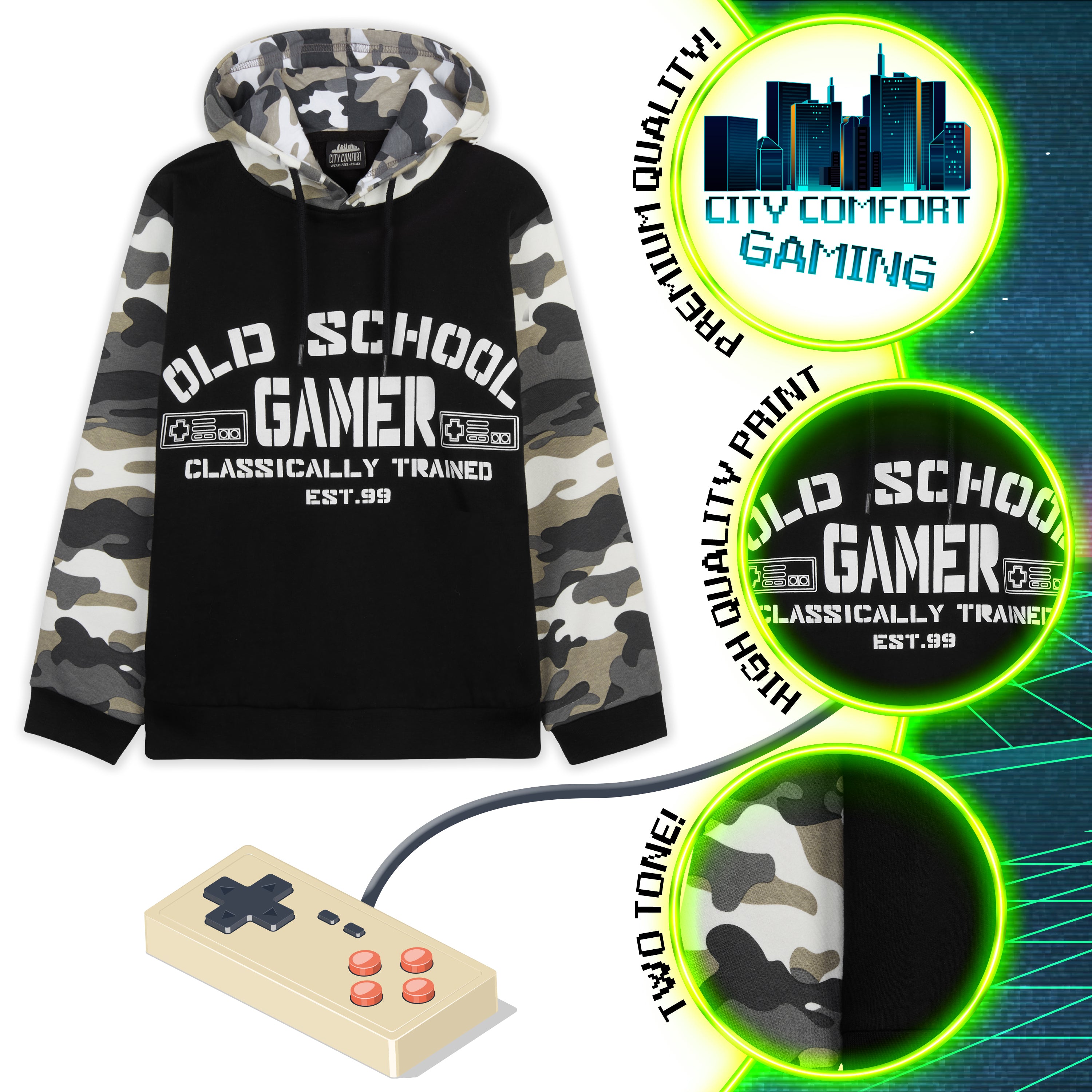 citycomfort-sweat-gaming-gar-on-capuche-coton-7-8-ans image 3