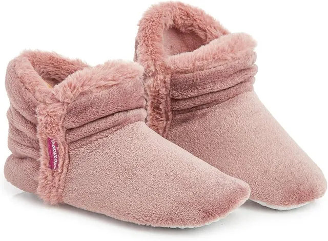 chaussons-dunlop-femme-bottines-fourr-es-rose-38 image 1