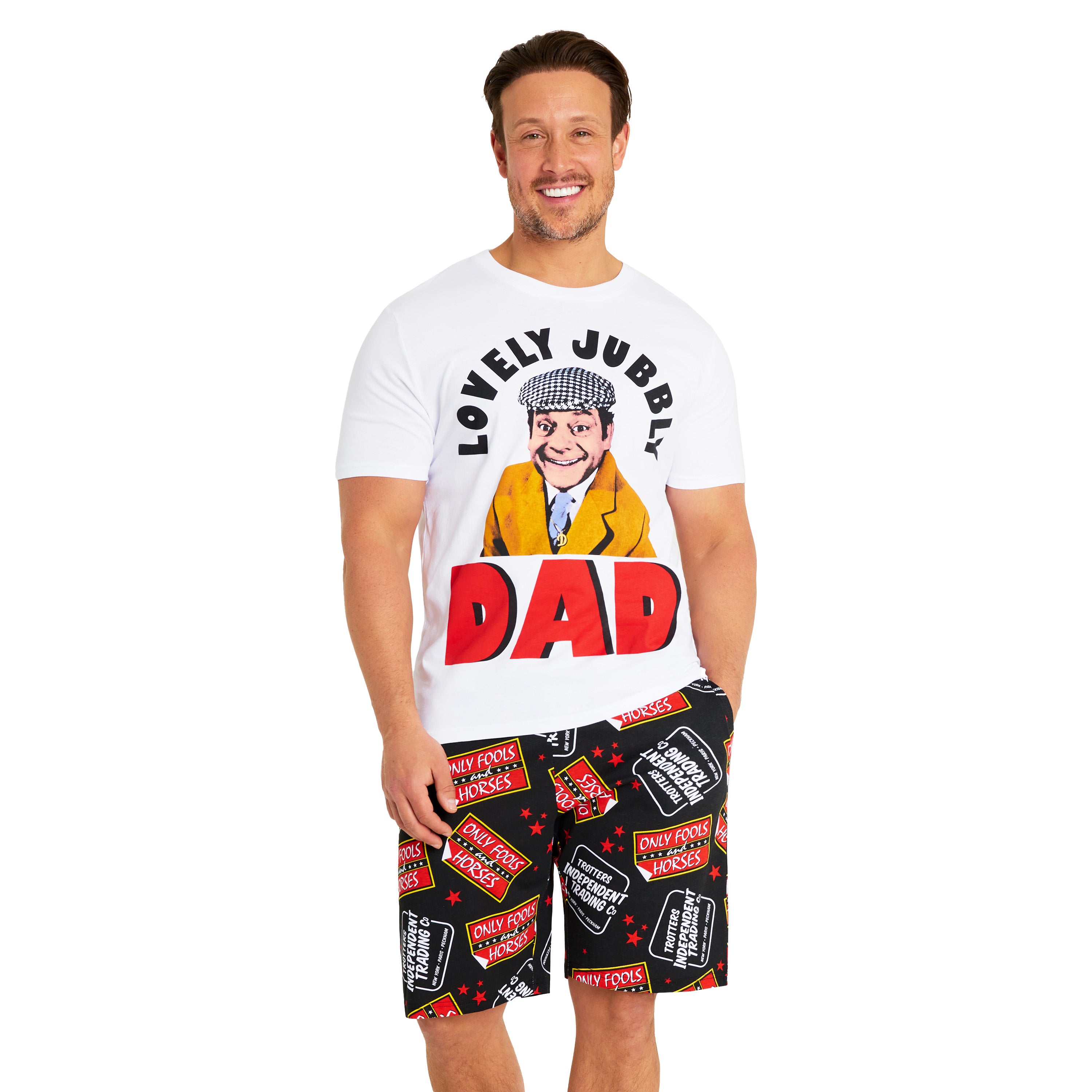 only-fools-and-horses-pyjama-short-homme-coton-blanc image 1