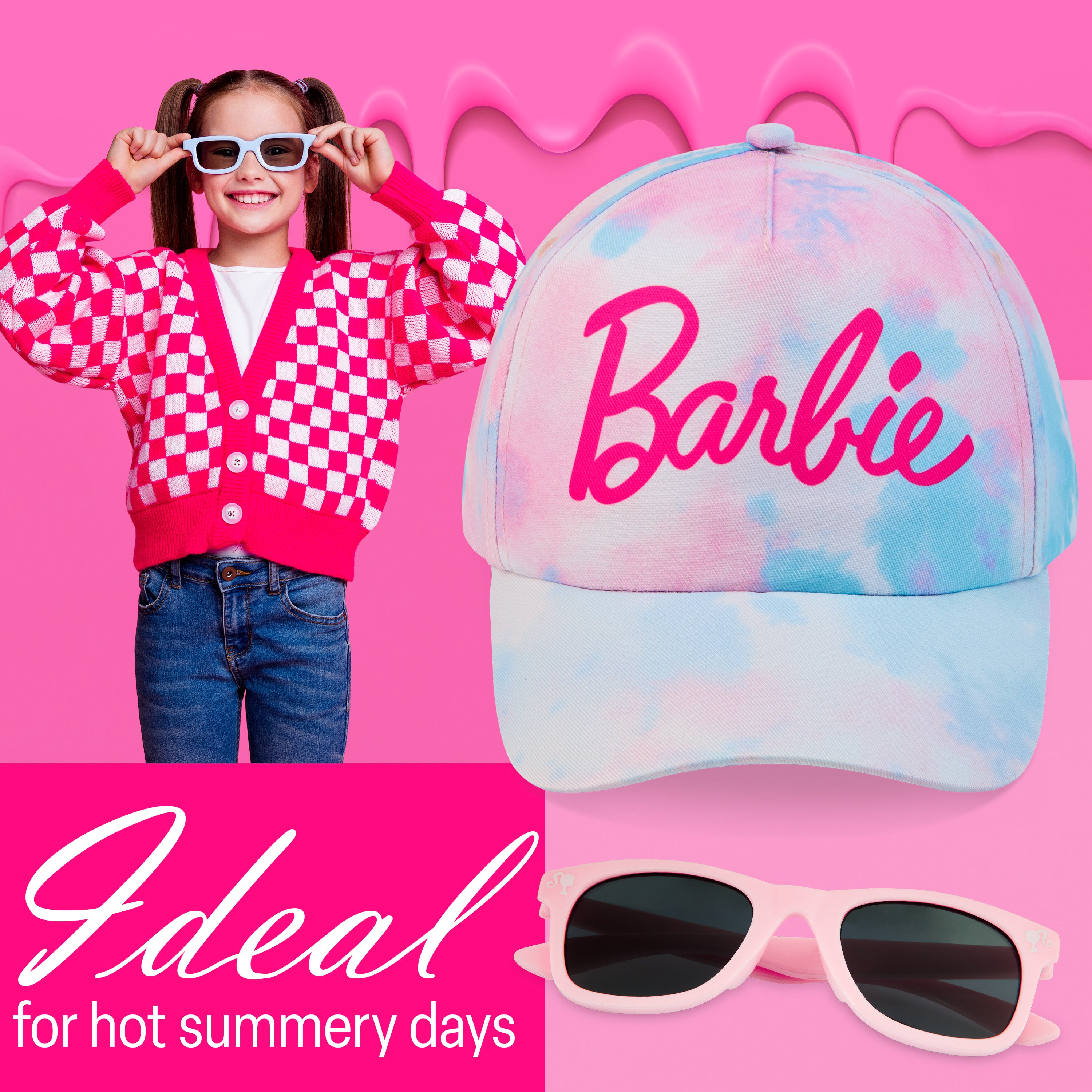 barbie-casquette-et-lunettes-soleil-fille-uv400-r-glable image 3