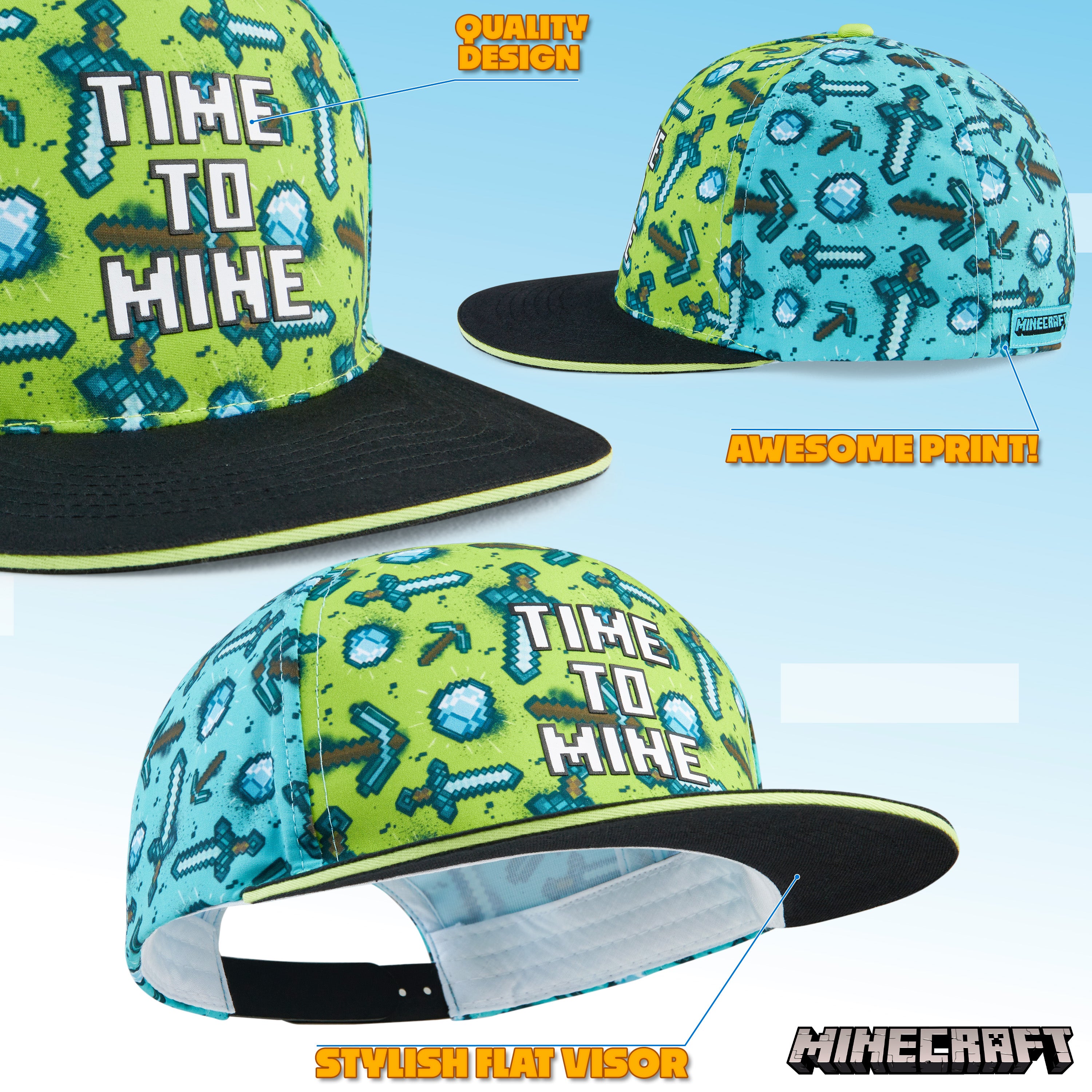 minecraft-casquette-gar-on-trucker-r-glable-creeper image 6
