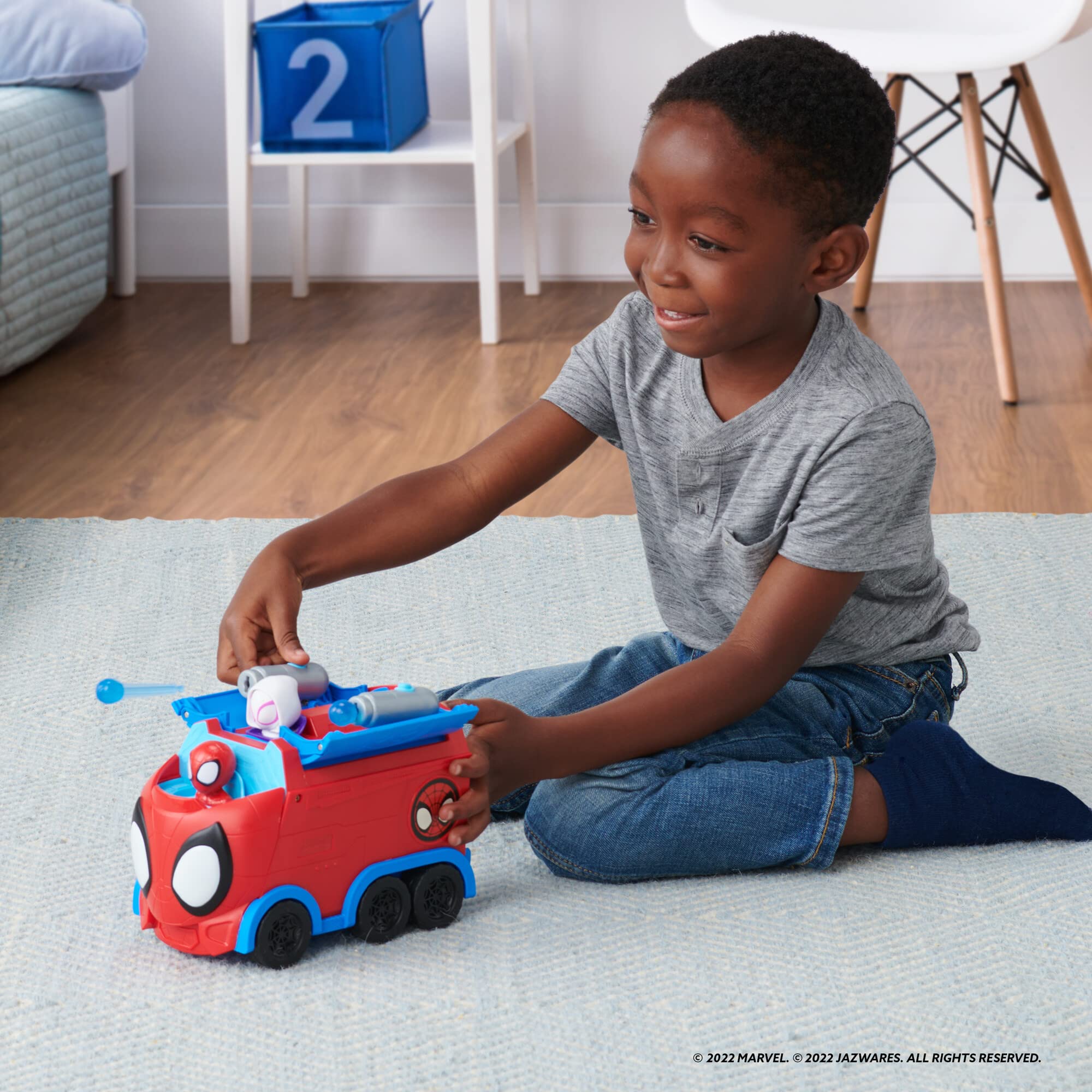 marvel-spidey-et-ses-amis-camion-web-20-cm-multicolore-3-en-1 image 6