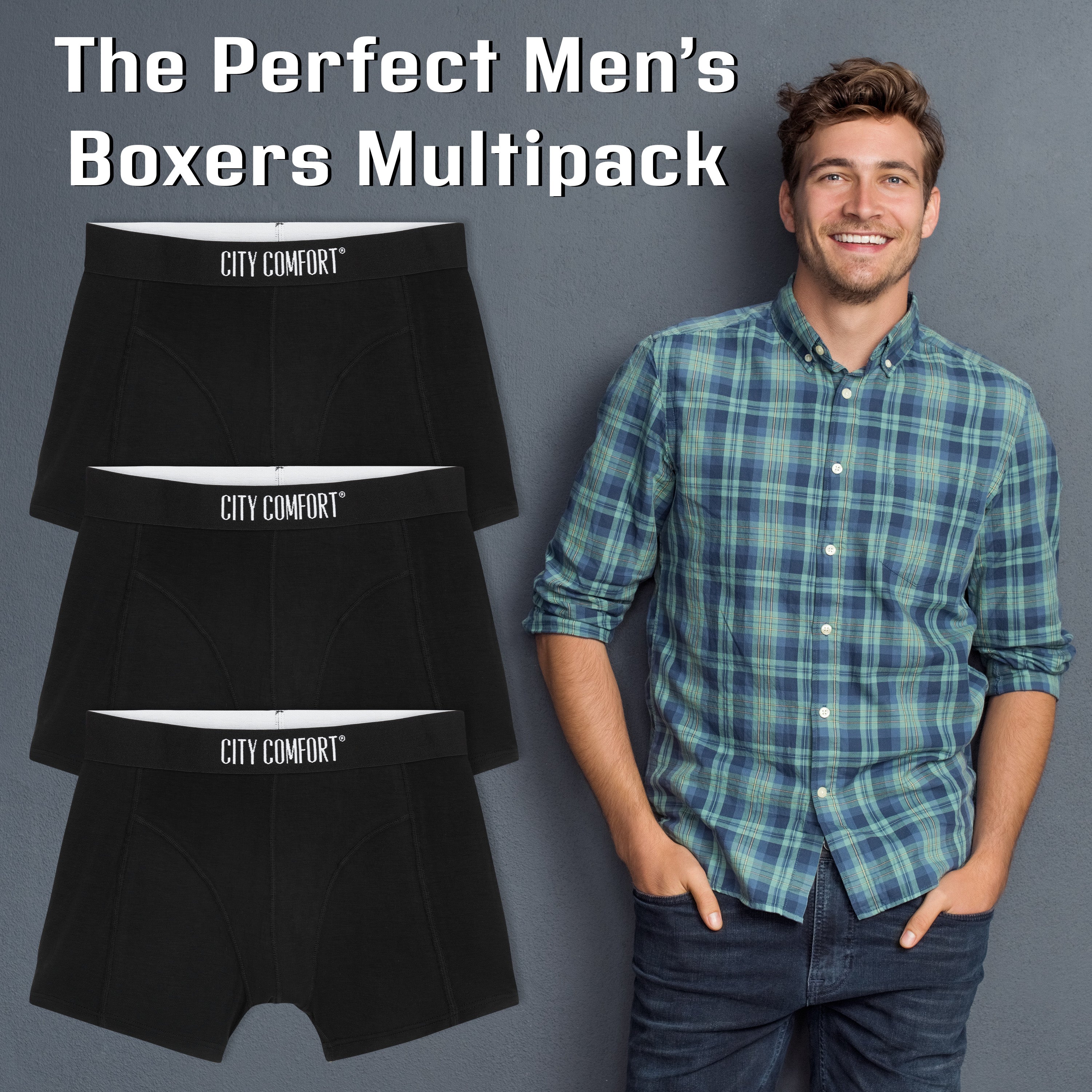 citycomfort-lot-3-boxers-homme-bambou-respirant-s-4xl image 5