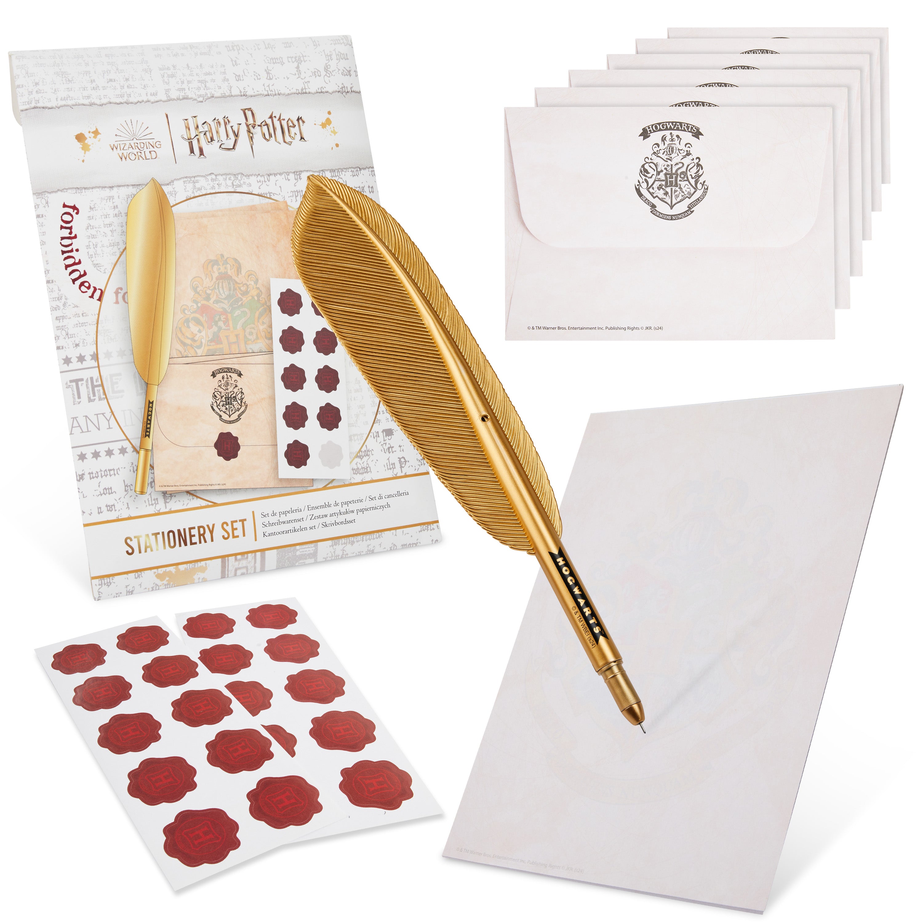 harry-potter-kit-criture-lettres-enveloppes-plume-enfant image 1