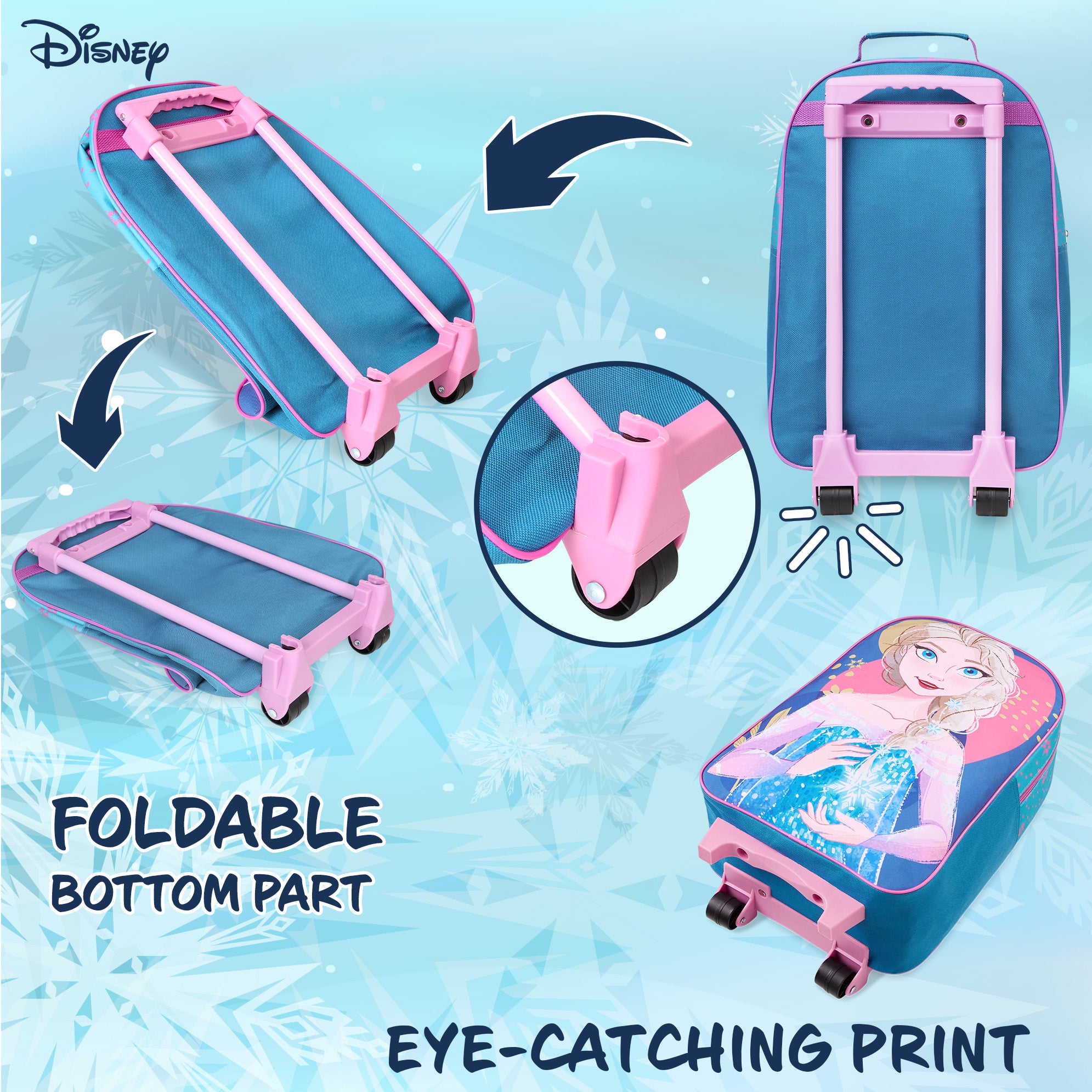 valise-disney-reine-des-neiges-elsa-fille-bleue-47-cm-cabine image 6