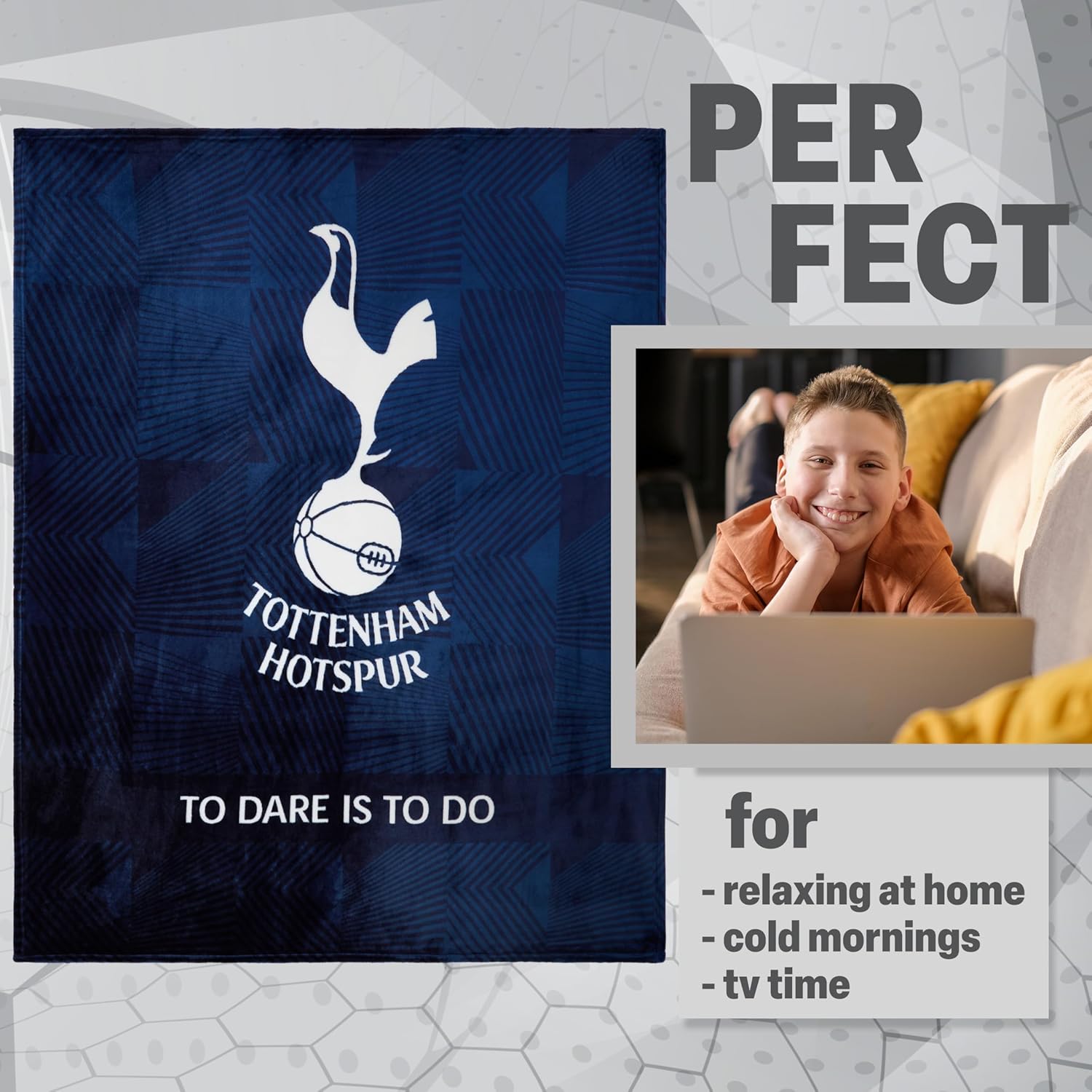 tottenham-hotspur-plaid-polaire-125x150-cm-supporter image 3
