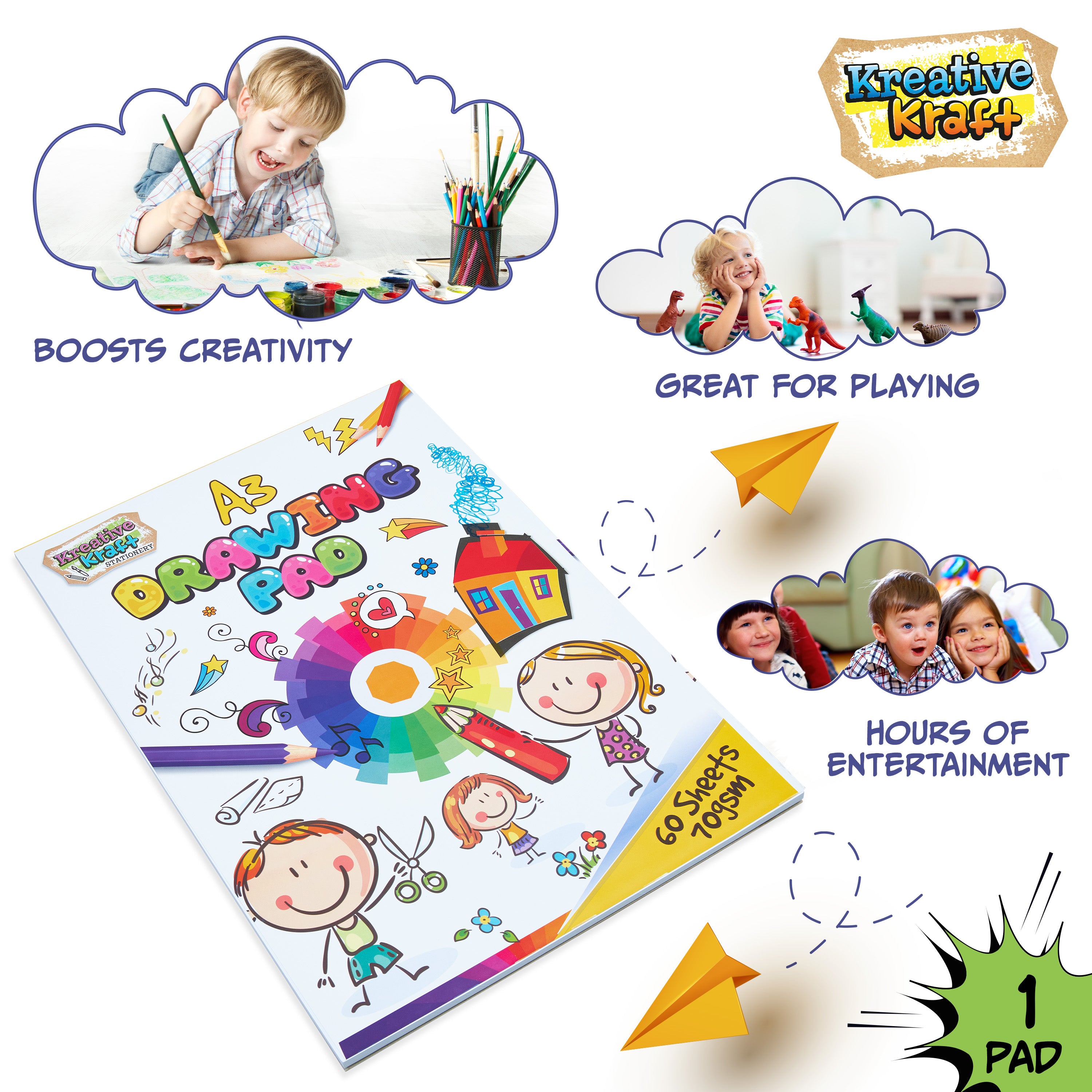 get-trend-arts-crafts-bloc-dessin-a3-enfant-70g-x1 image 4
