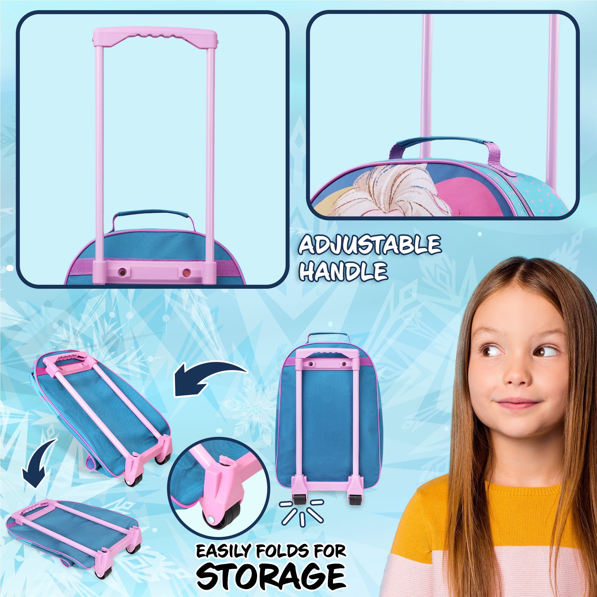 disney-valise-enfant-trolley-elsa-bleue-47-cm-cabine image 4