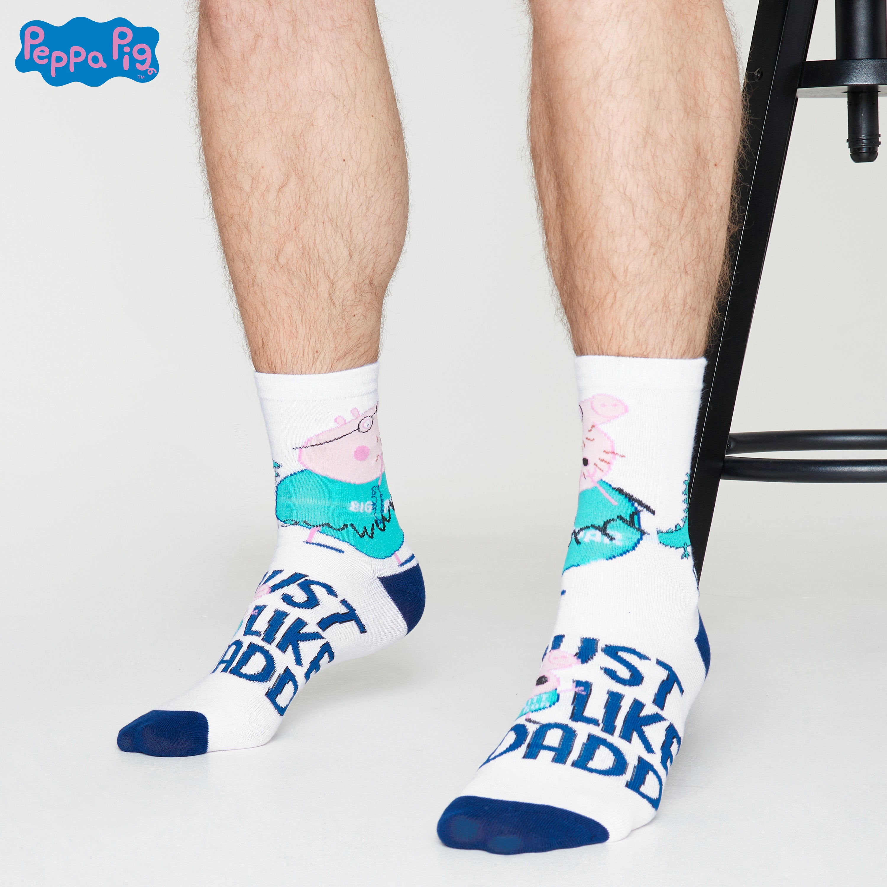 peppa-pig-chaussettes-homme-daddy-pig-lot-5-coton-taille-39-44 image 5