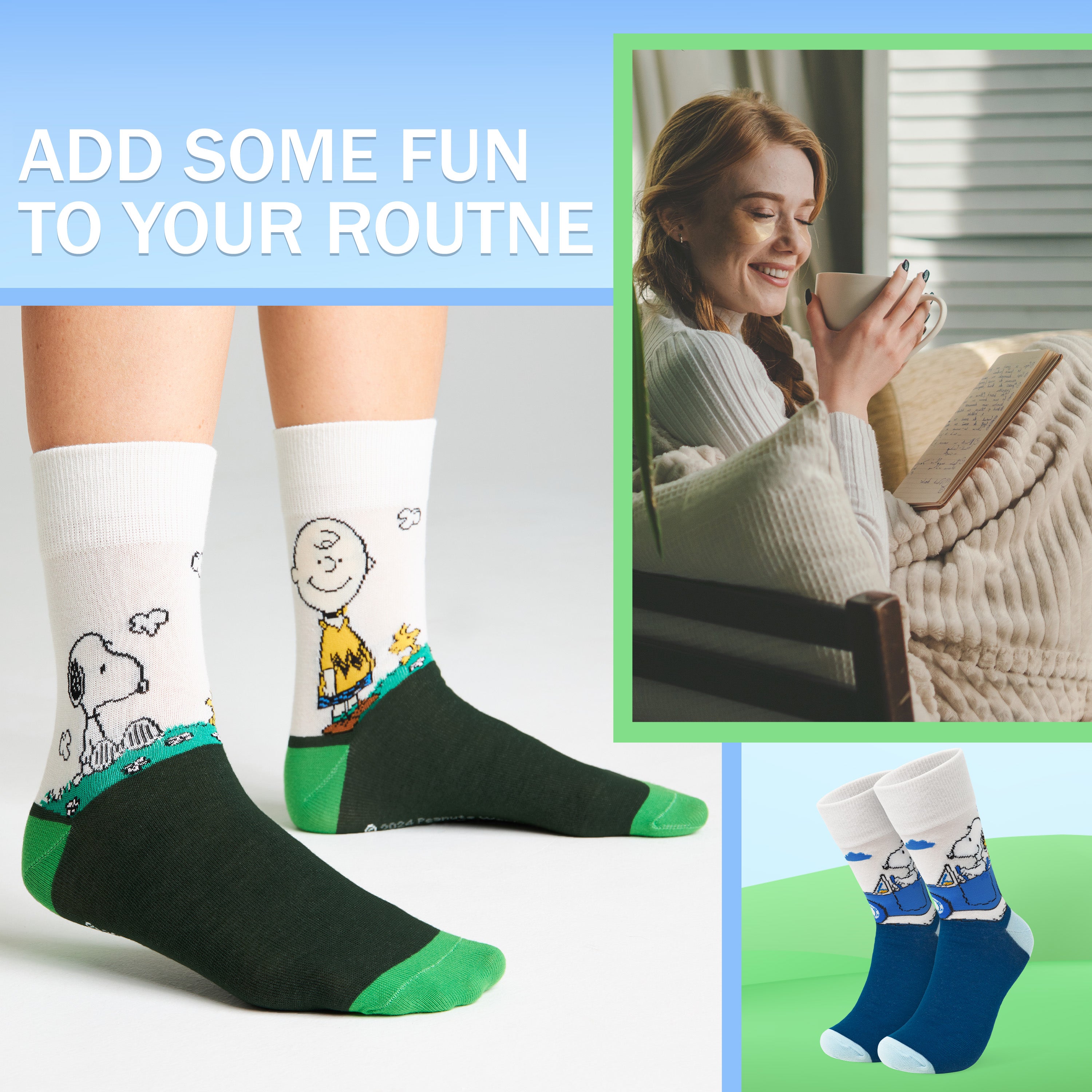 get-trend-snoopy-chaussettes-femme-mi-mollet-lot-6 image 3