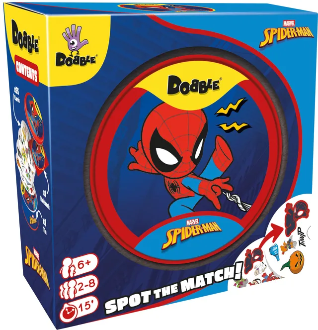 marvel-dobble-spiderman-jeu-cartes-55-cartes-6-ans image 1