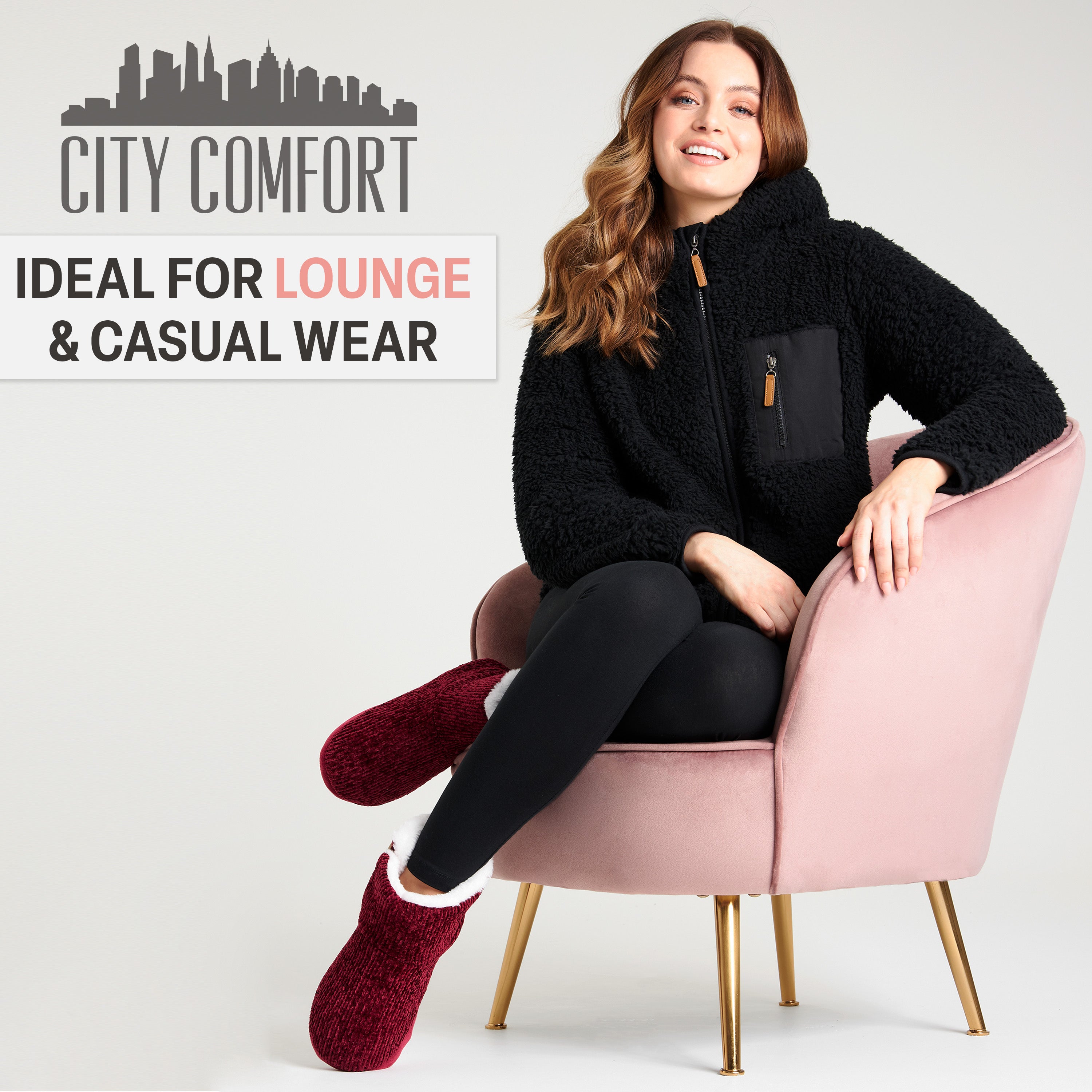 citycomfort-women-sweat-femme-teddy-polaire-noir-taille-m image 4