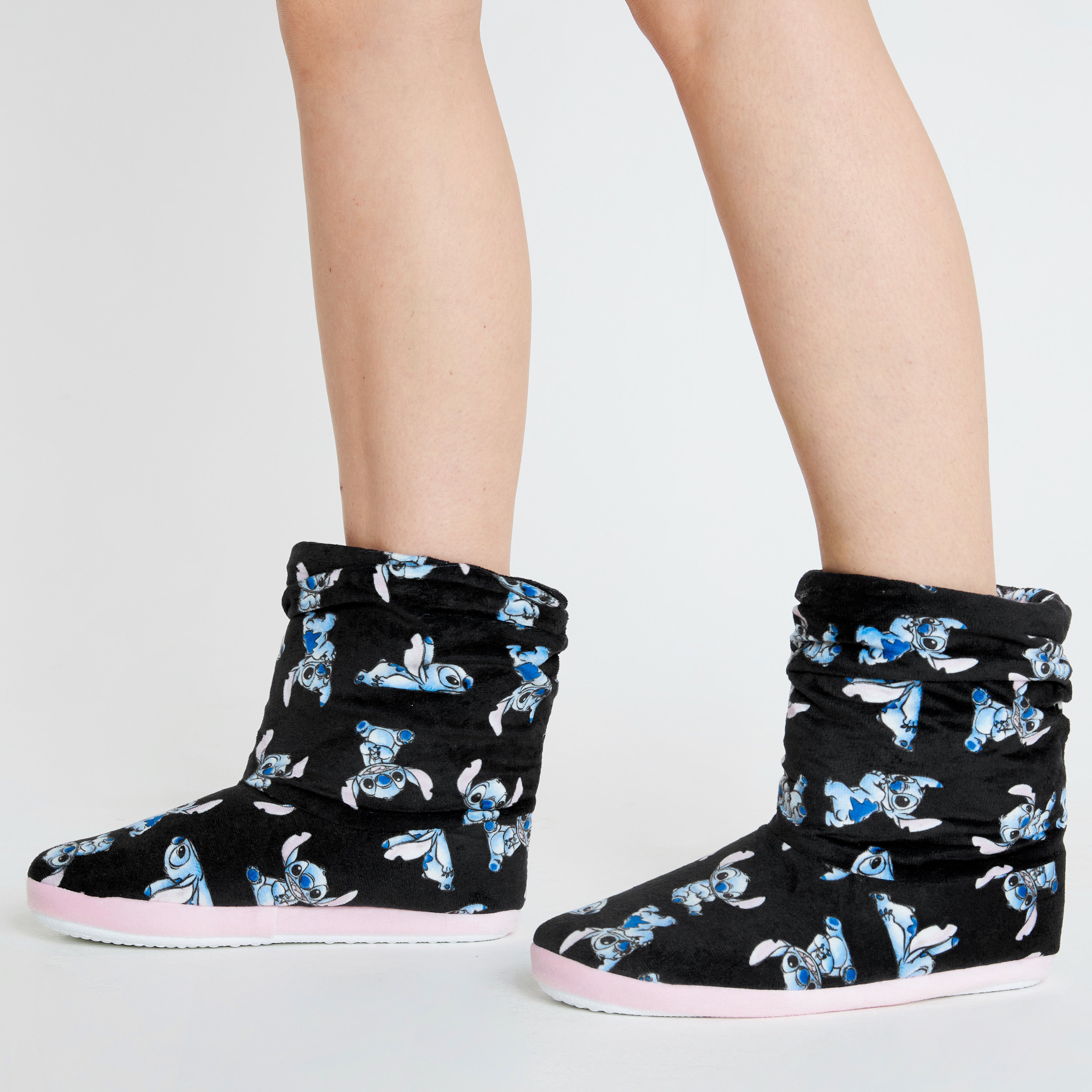 disney-stitch-chaussons-bottes-femme-peluche-bleue-chaud image 2