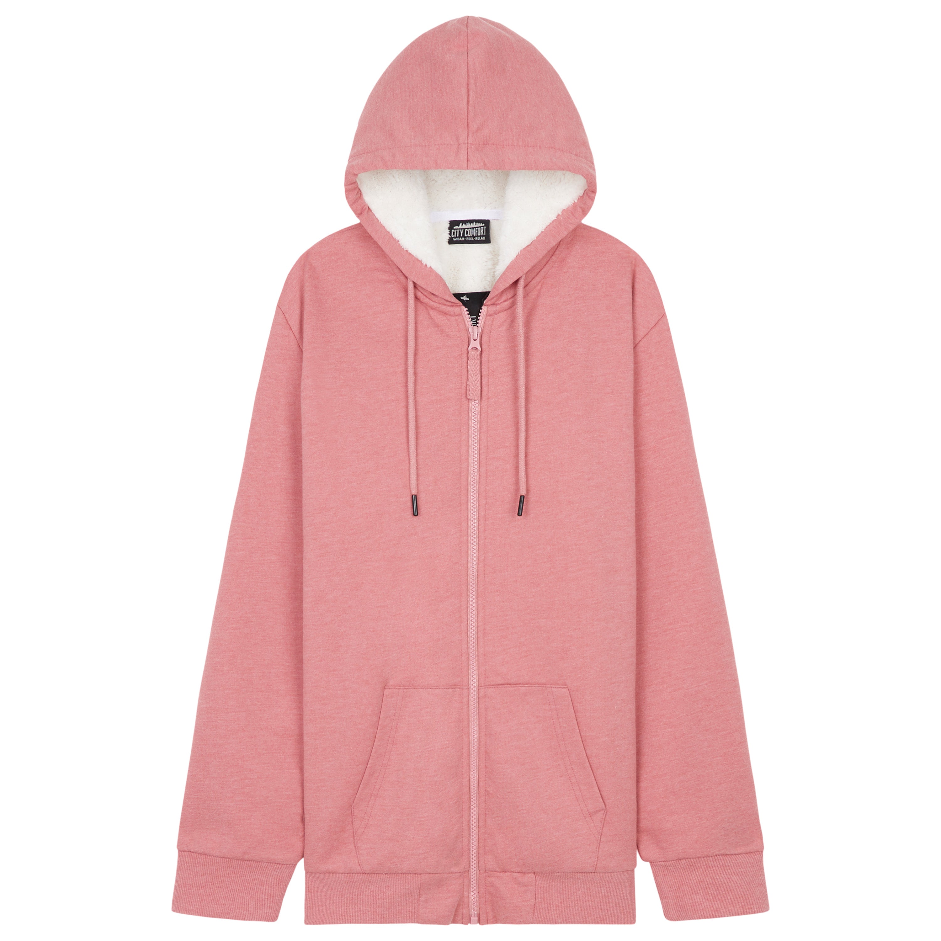 citycomfort-sweat-capuche-zipp-enfant-polaire-rose-9-10-ans image 3