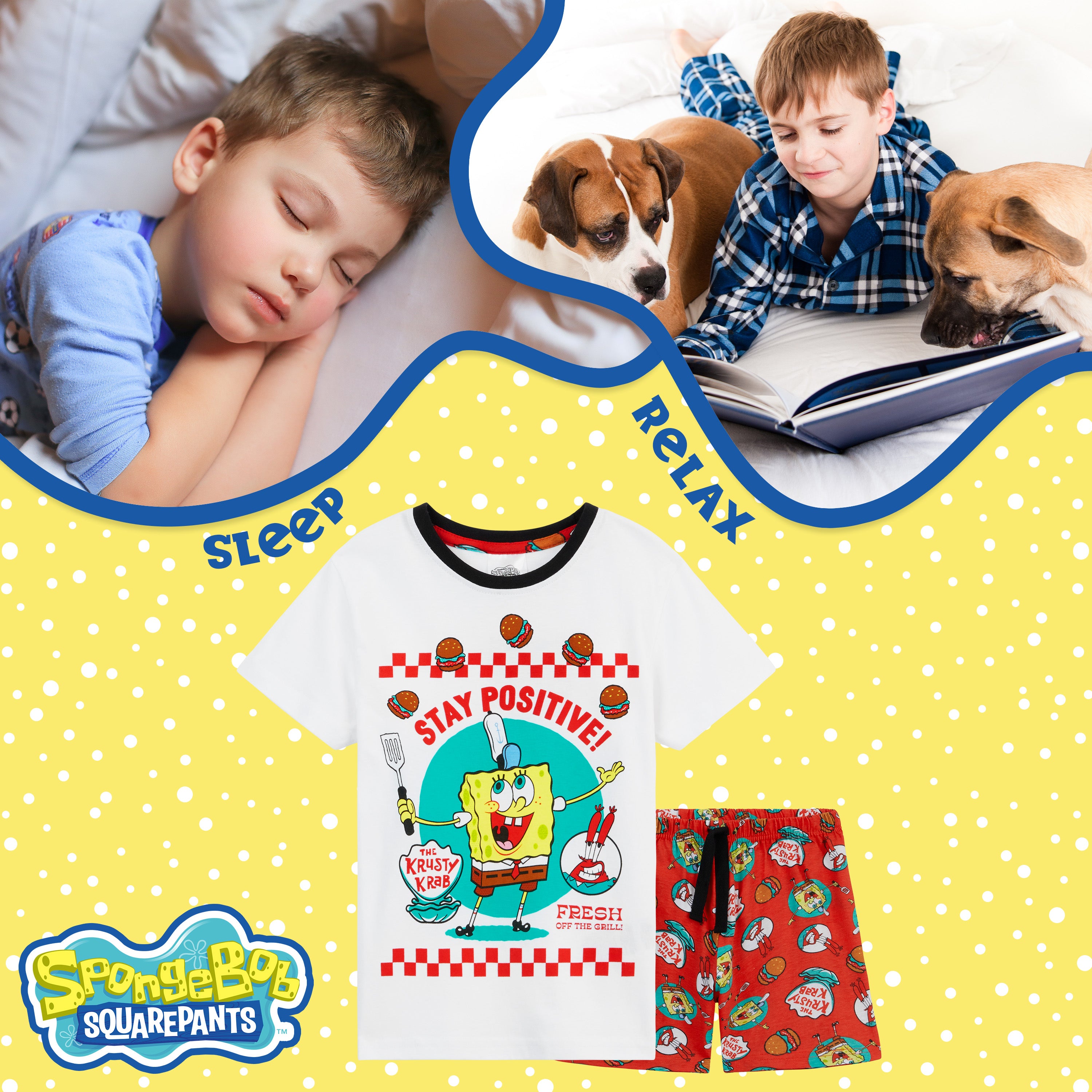 bob-ponge-pyjama-court-gar-on-100-coton-7-8-ans image 5