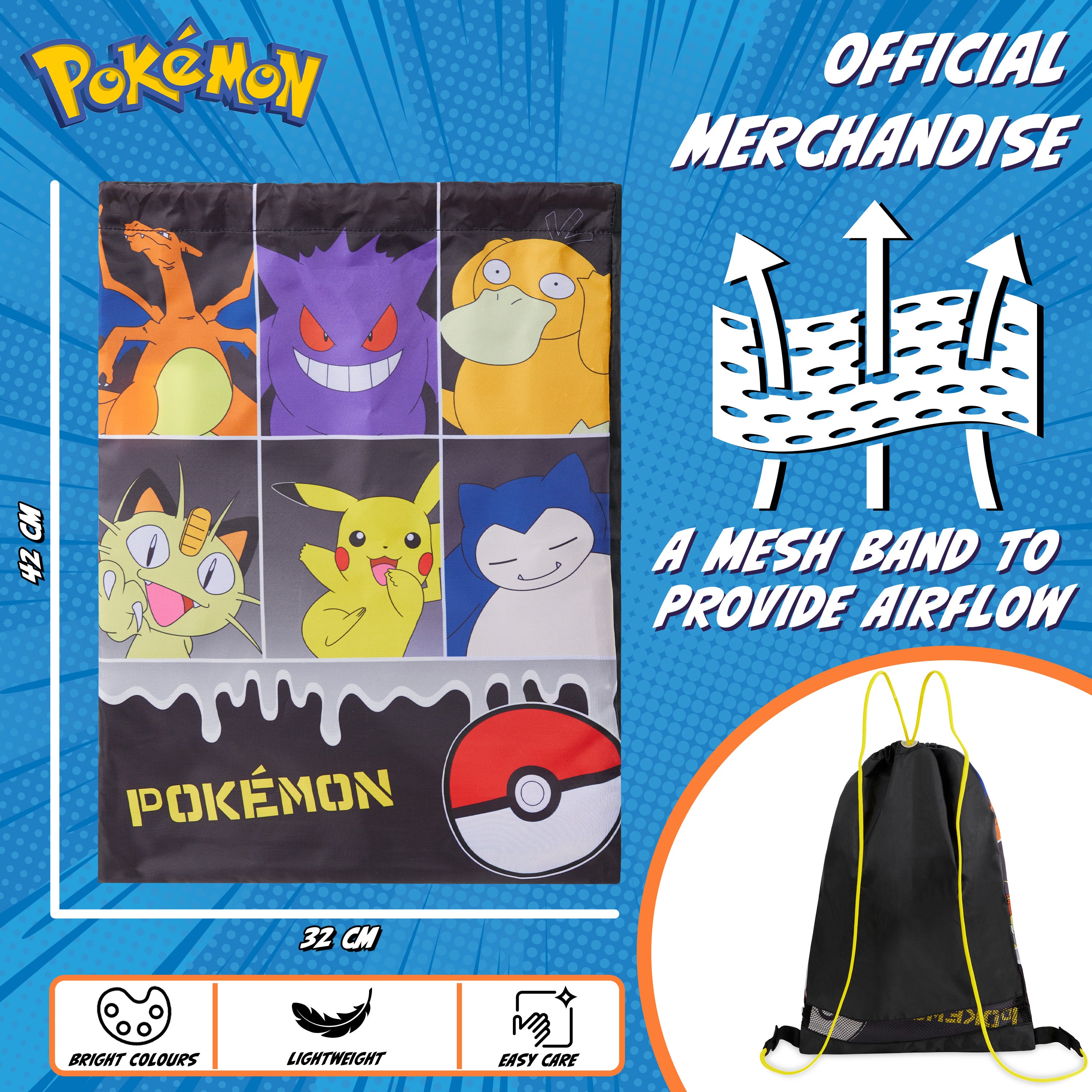 pok-mon-sac-sport-enfant-pikachu-drawstring-piscine image 6