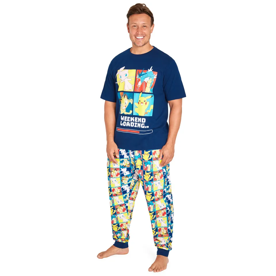 pok-mon-pyjama-homme-2-pi-ces-t-shirt-pantalon-coton-taille-m image 1