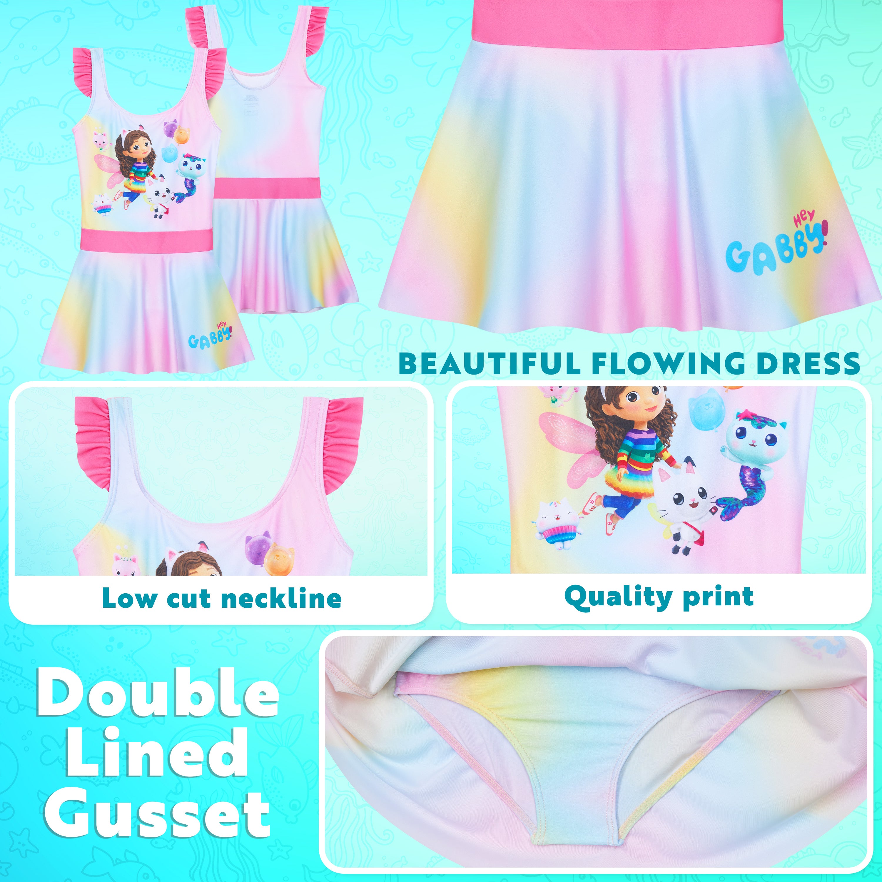 gabby-s-dollhouse-maillot-de-bain-fille-1-pi-ce-jupe-5-6-ans image 4