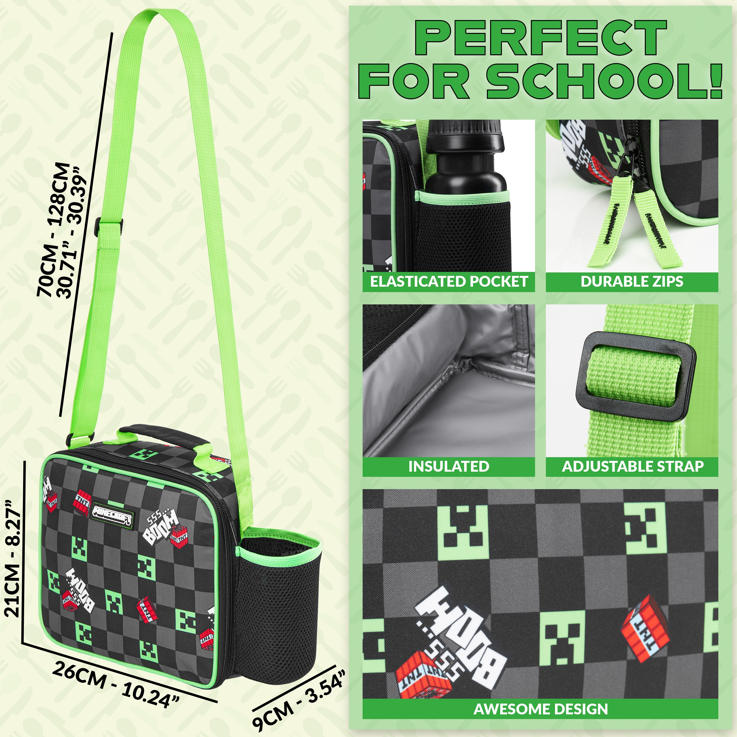 minecraft-creeper-sac-repas-isotherme-noir-vert-cole image 6