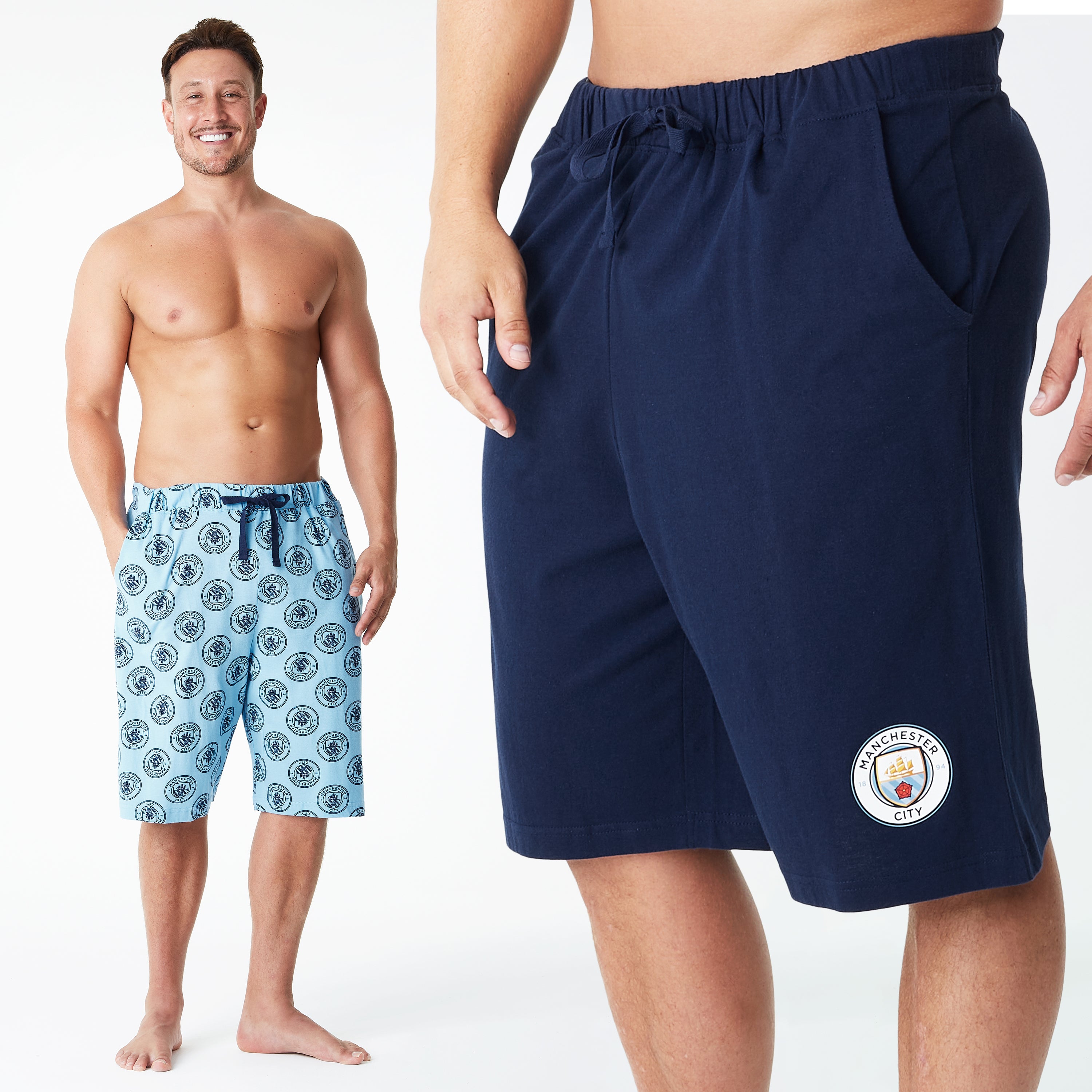 manchester-city-short-homme-coton-lot-2-sky-blue-taille-l image 2
