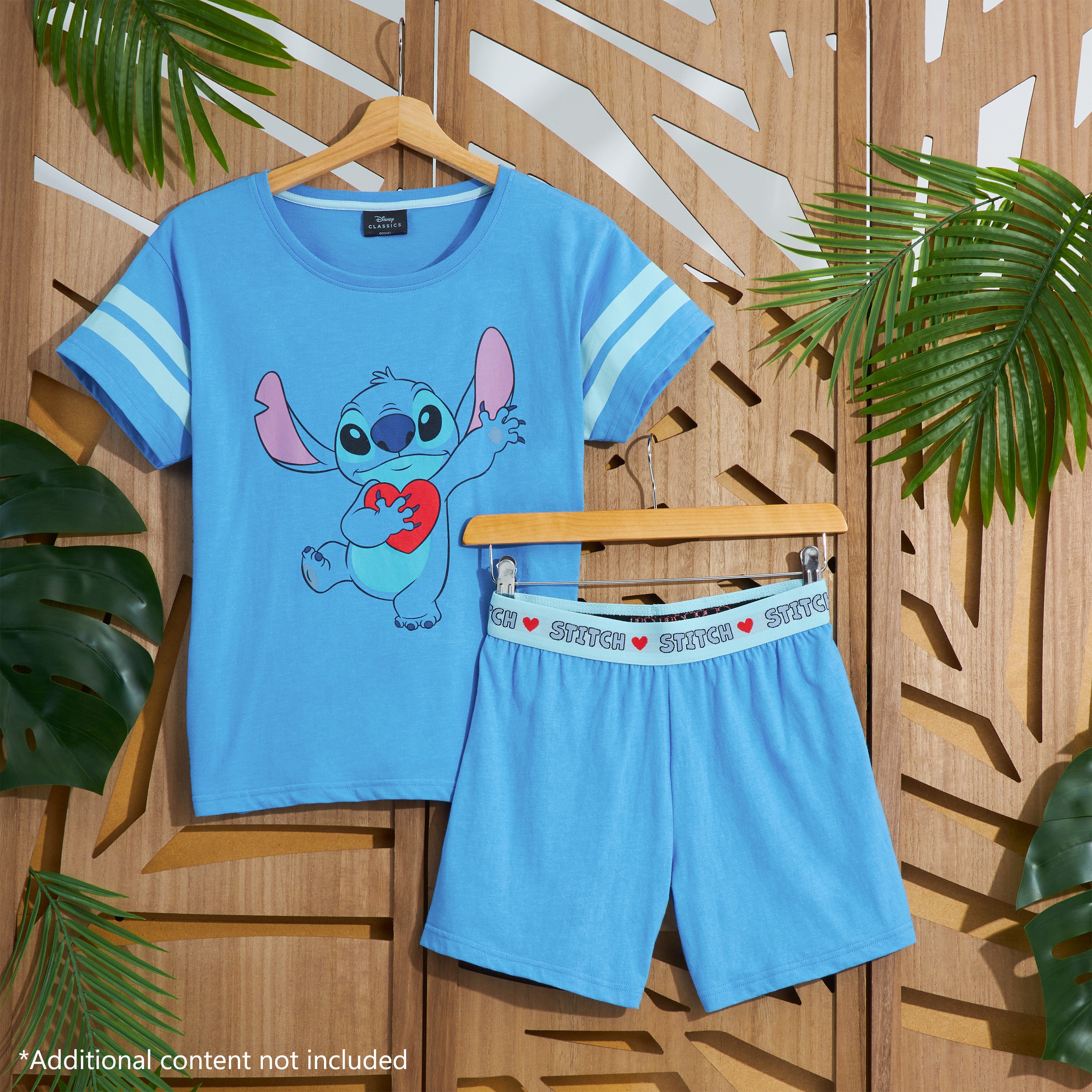 disney-stitch-pyjama-femme-short-coton-2-pi-ces-bleu image 2
