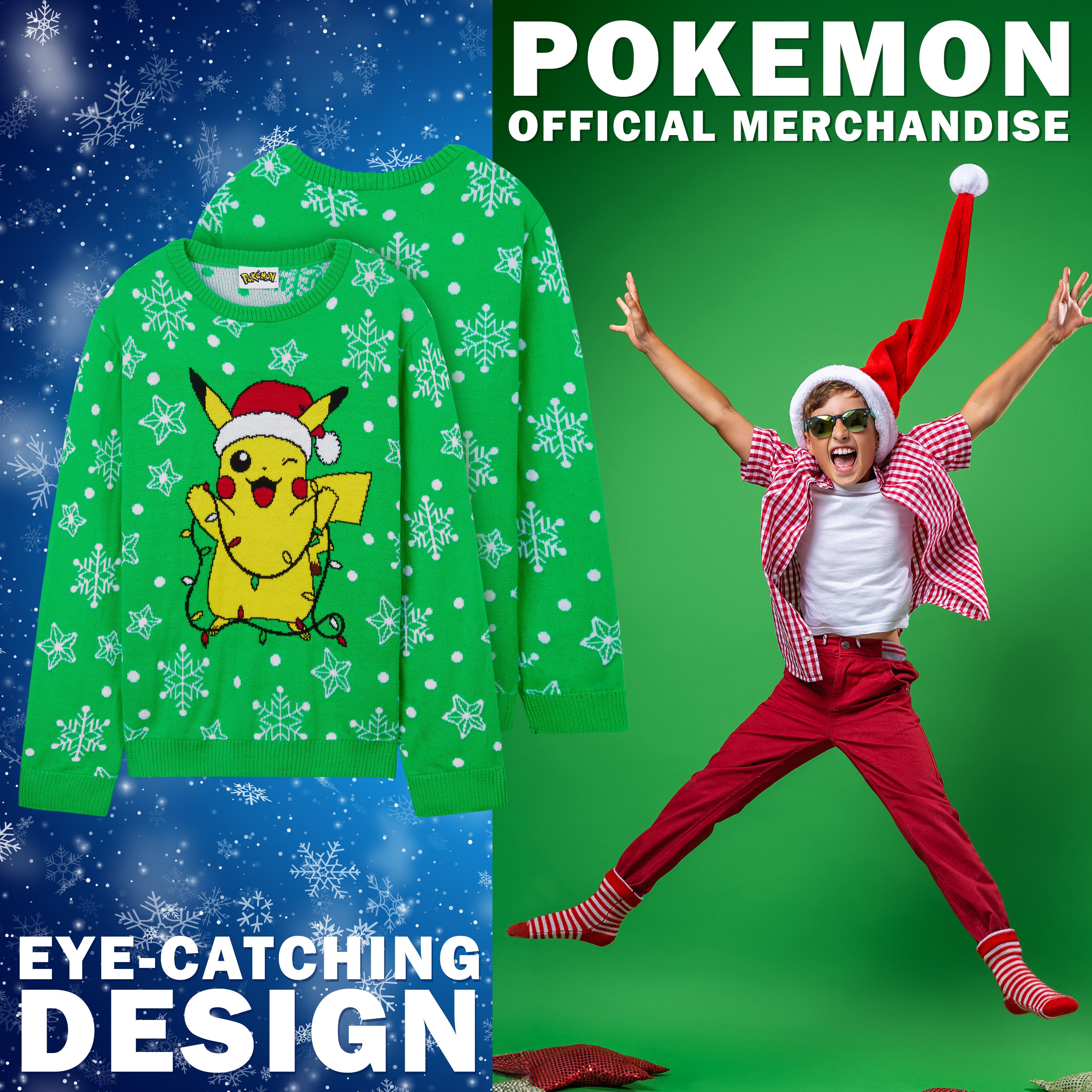 pok-mon-pull-de-no-l-enfant-tricot-chaud-7-8-ans-pikachu image 5