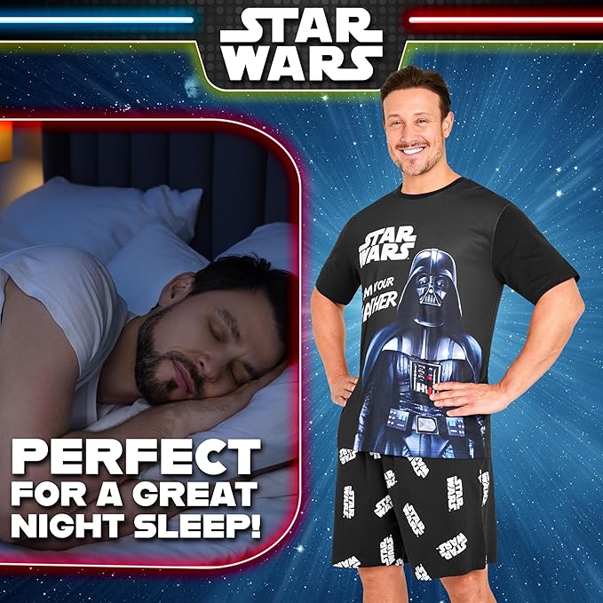 star-wars-pyjama-homme-short-t-shirt-grogu-coton image 3
