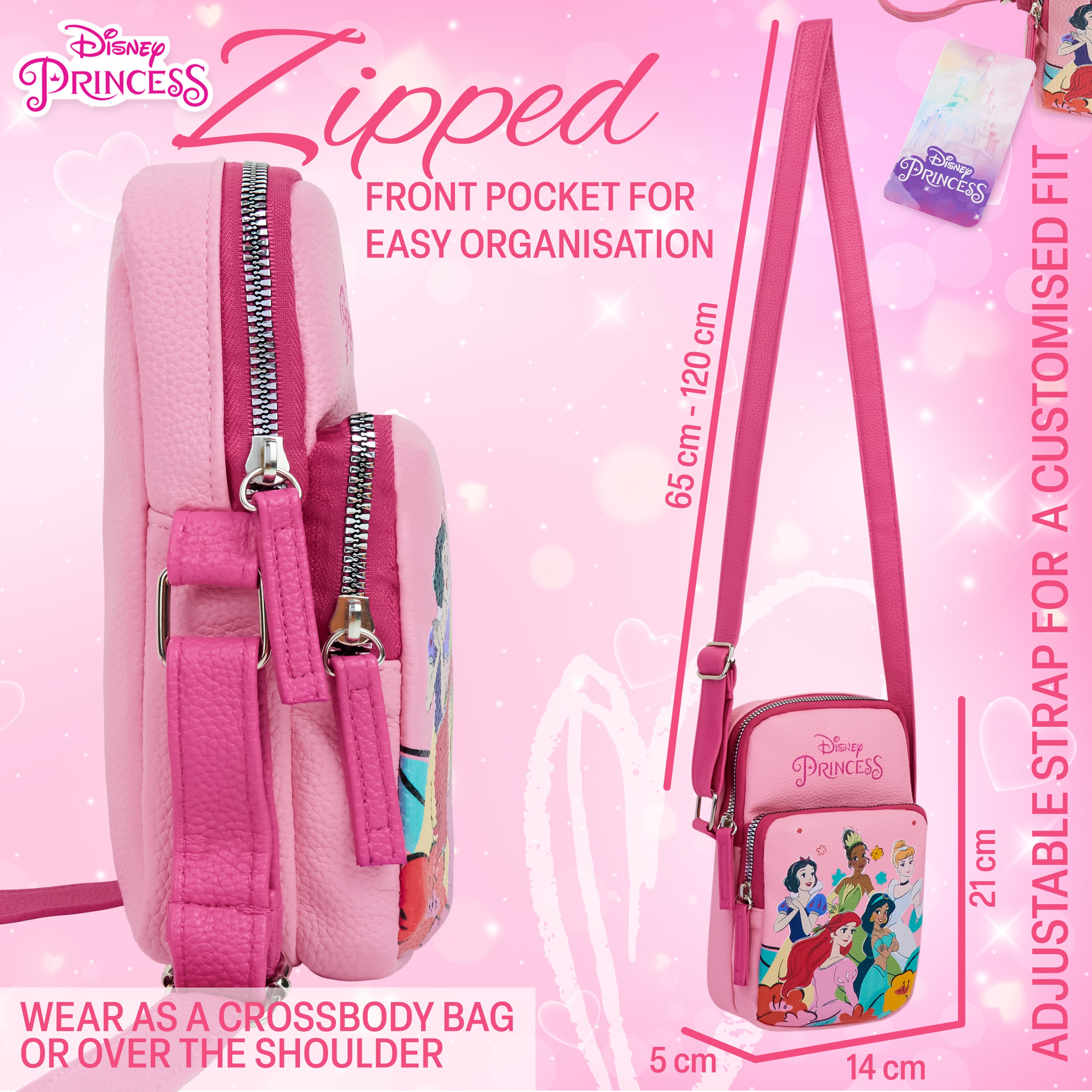 disney-princess-sac-bandouli-re-fille-compartiments-r-glable image 6