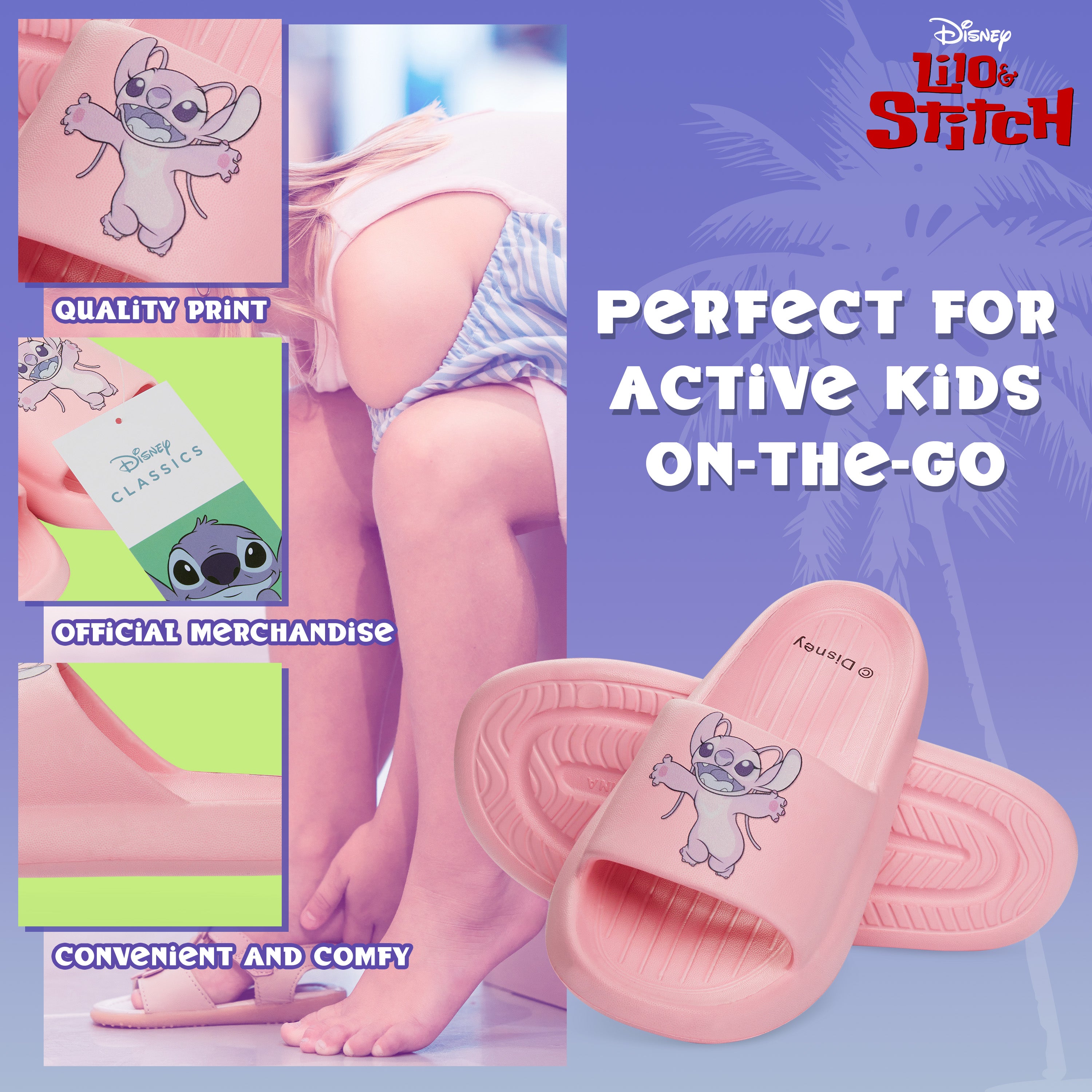 disney-stitch-sliders-fille-claquettes-rose-angel-2-5-3-5 image 4