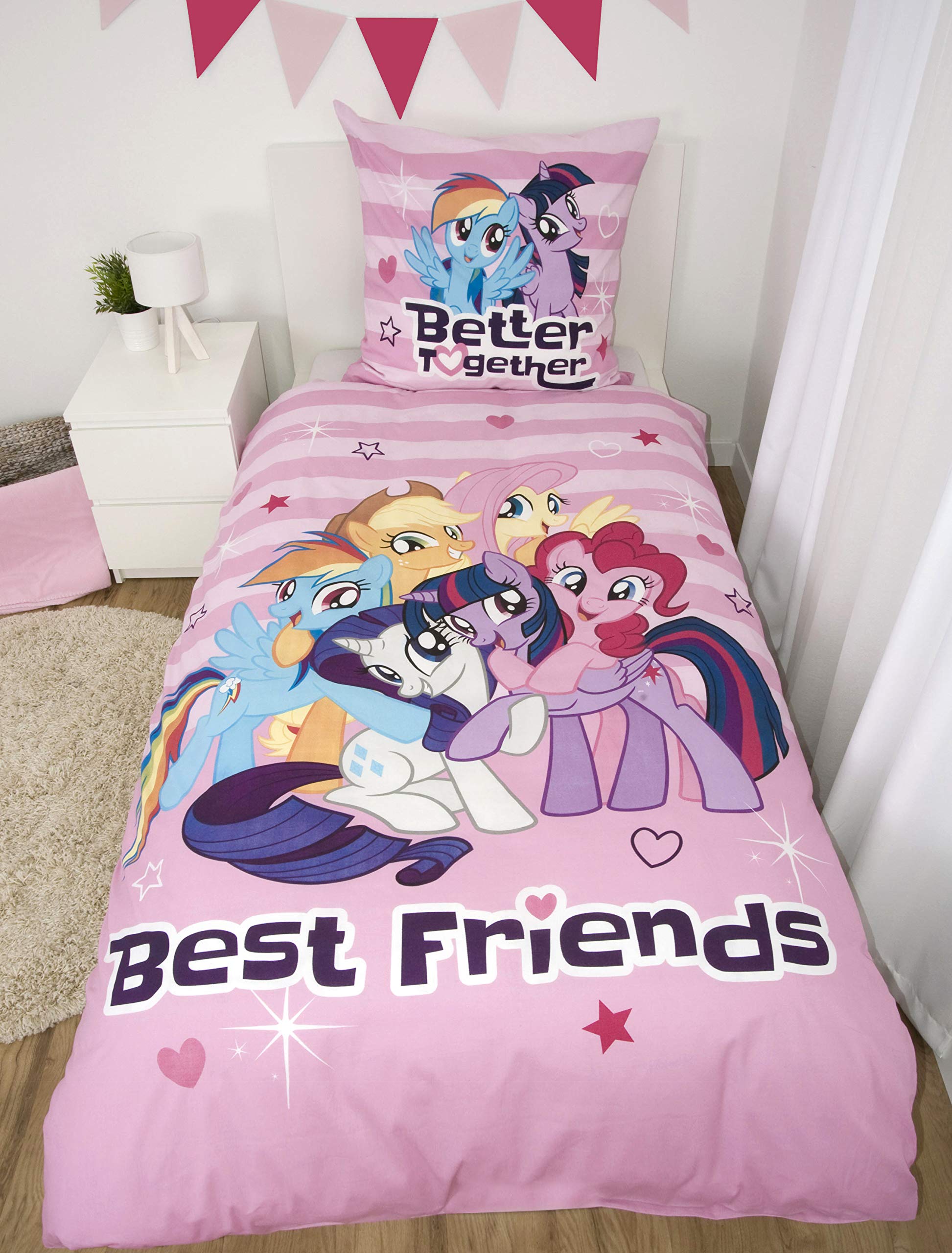 my-little-pony-parure-de-lit-r-versible-135x200-cm-rose-coton image 4