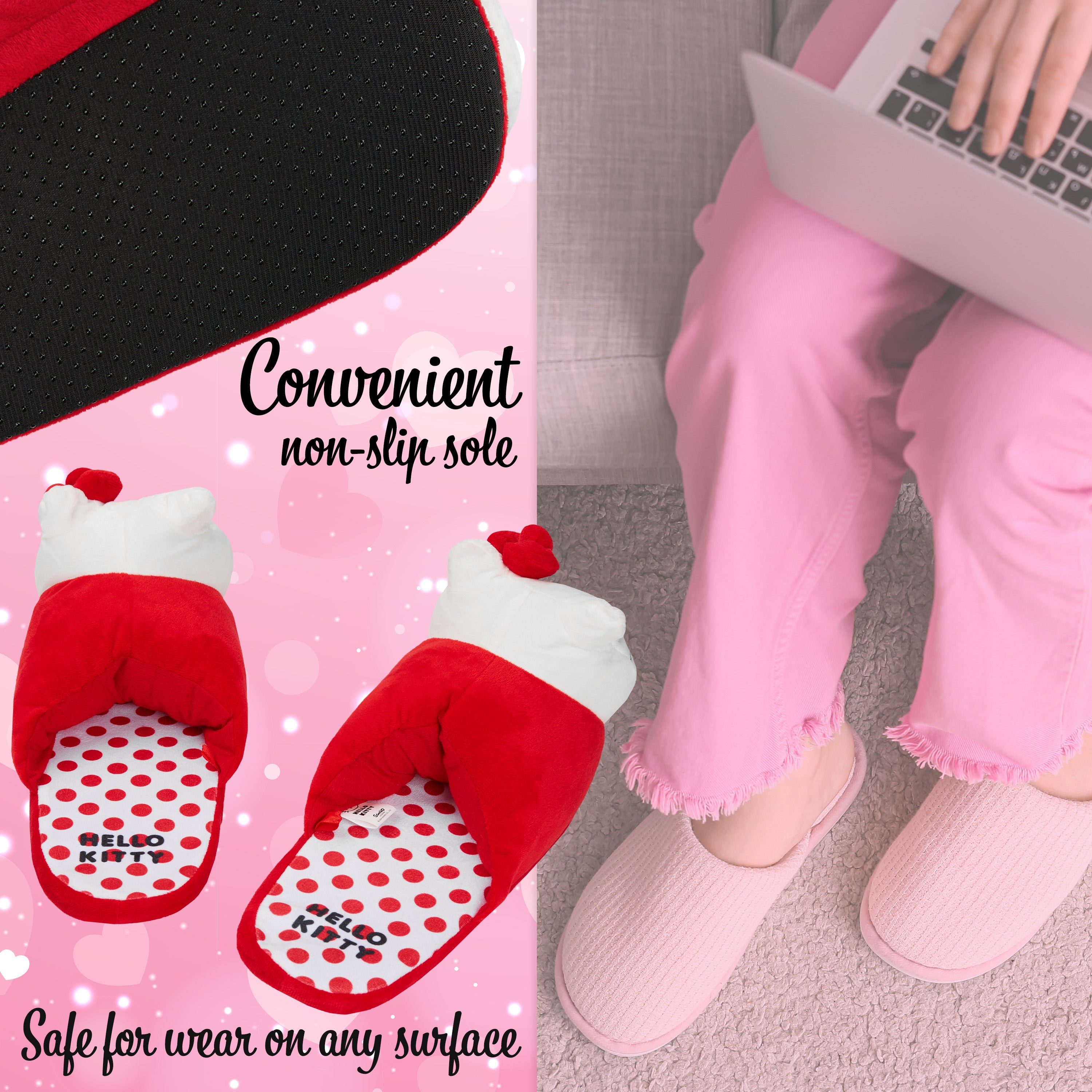hello-kitty-pantoufles-femme-3d-chaussons-cosy-rose image 4