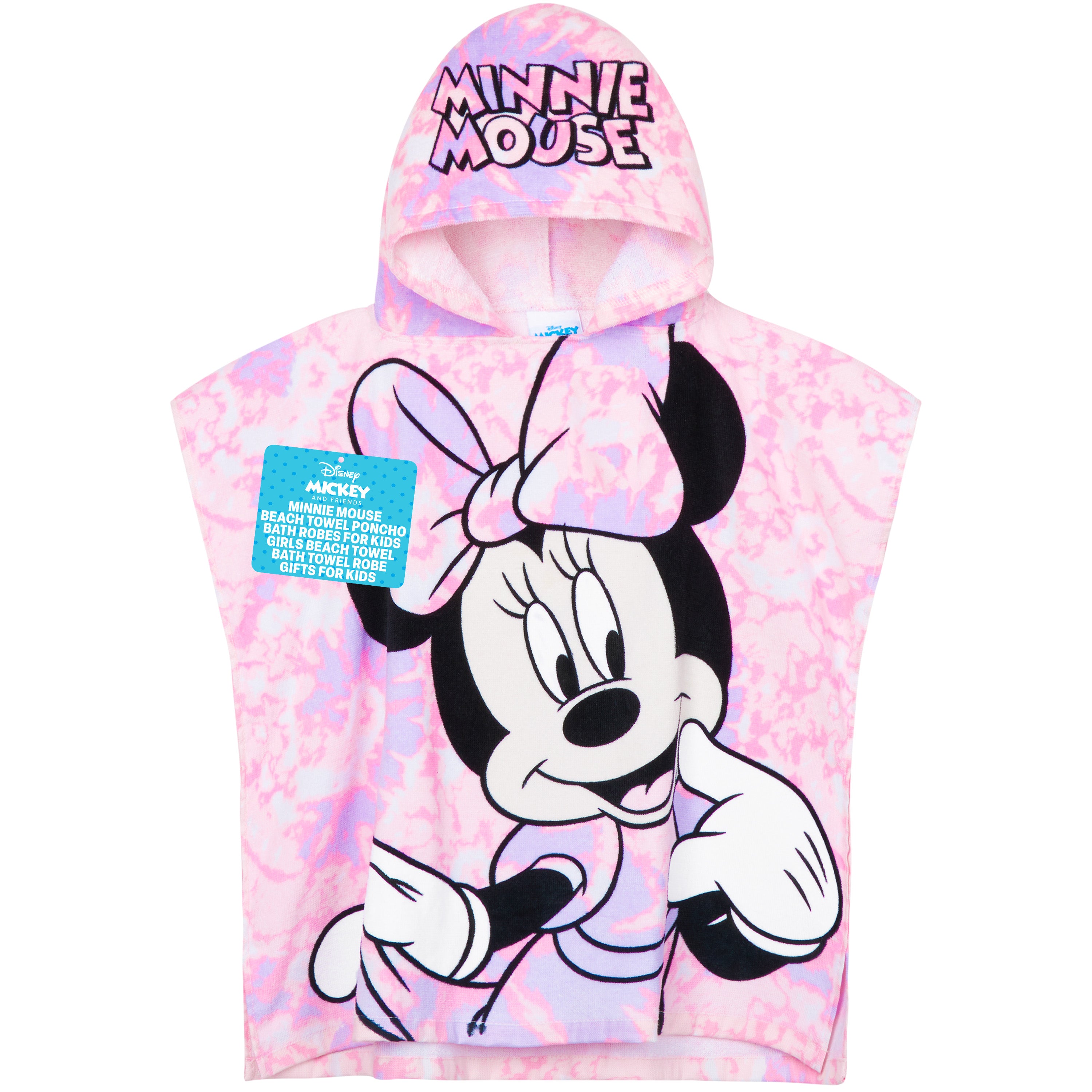 minnie-mouse-poncho-bain-enfant-rose-2-6-ans image 1
