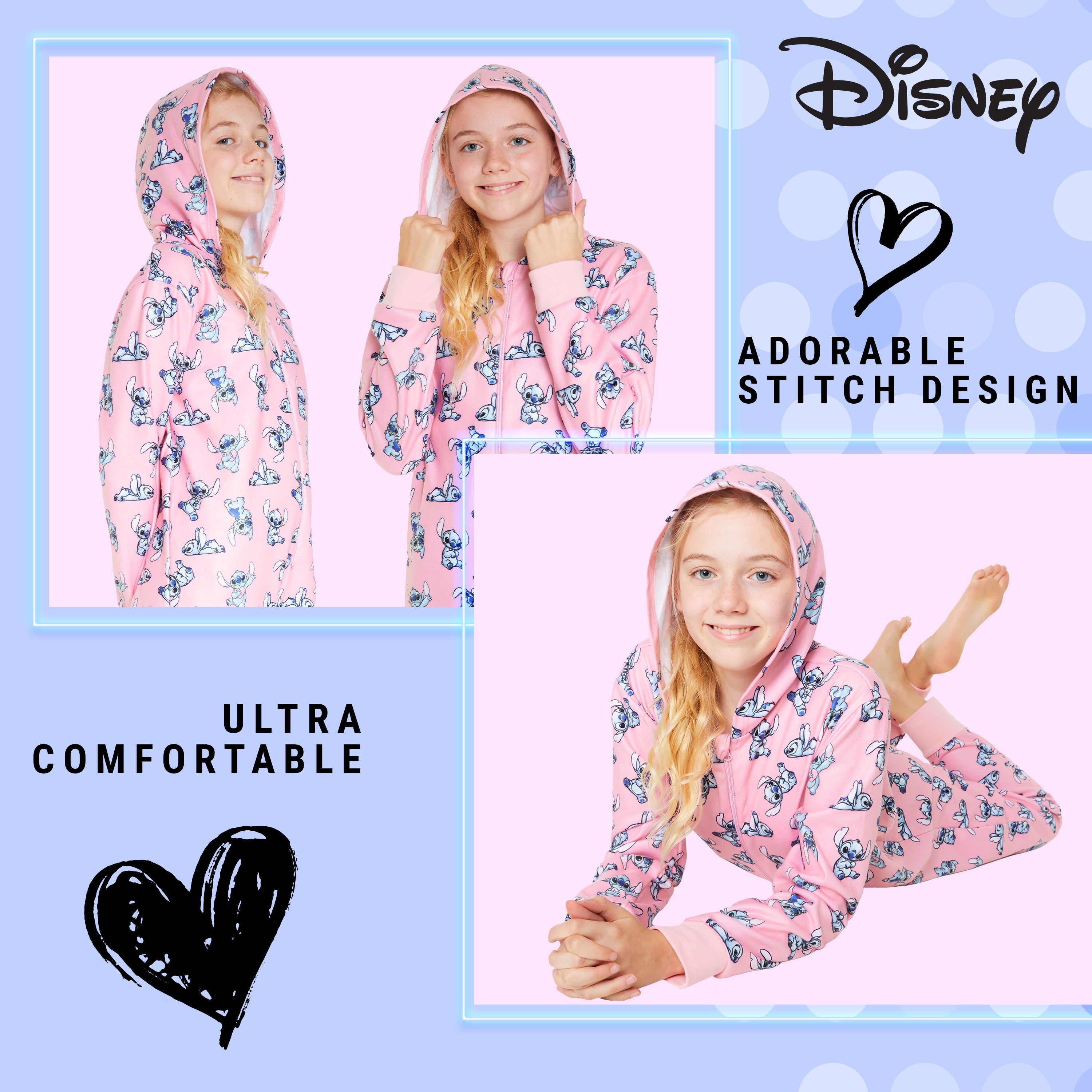 disney-grenouill-re-fille-stitch-rose-polaire-9-10-ans image 4