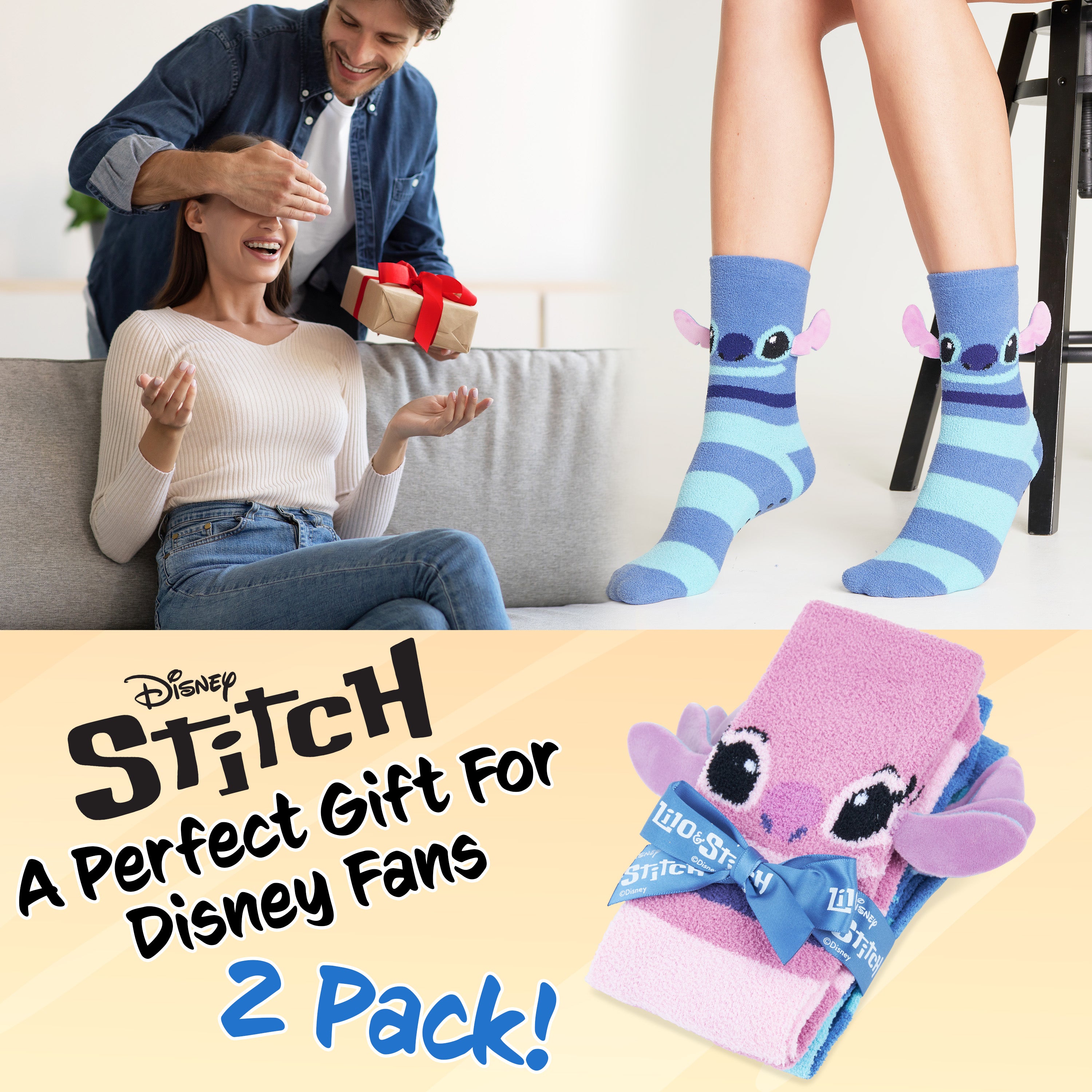 disney-stitch-chaussettes-pilou-femme-lot-2-polaire image 3
