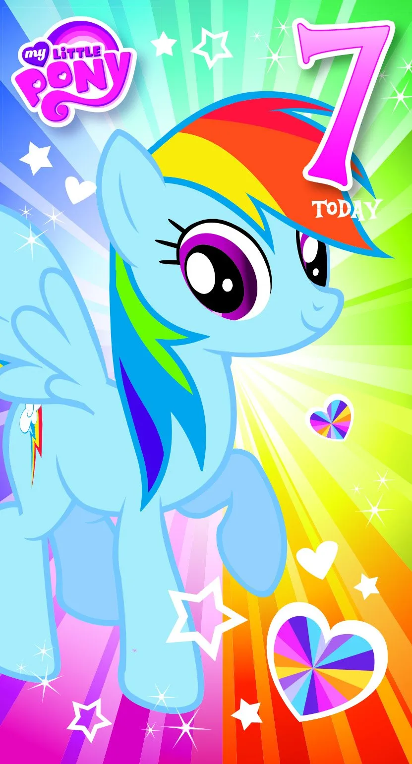 my-little-pony-happy-7th-birthday-carte-anniversaire-7-ans image 1