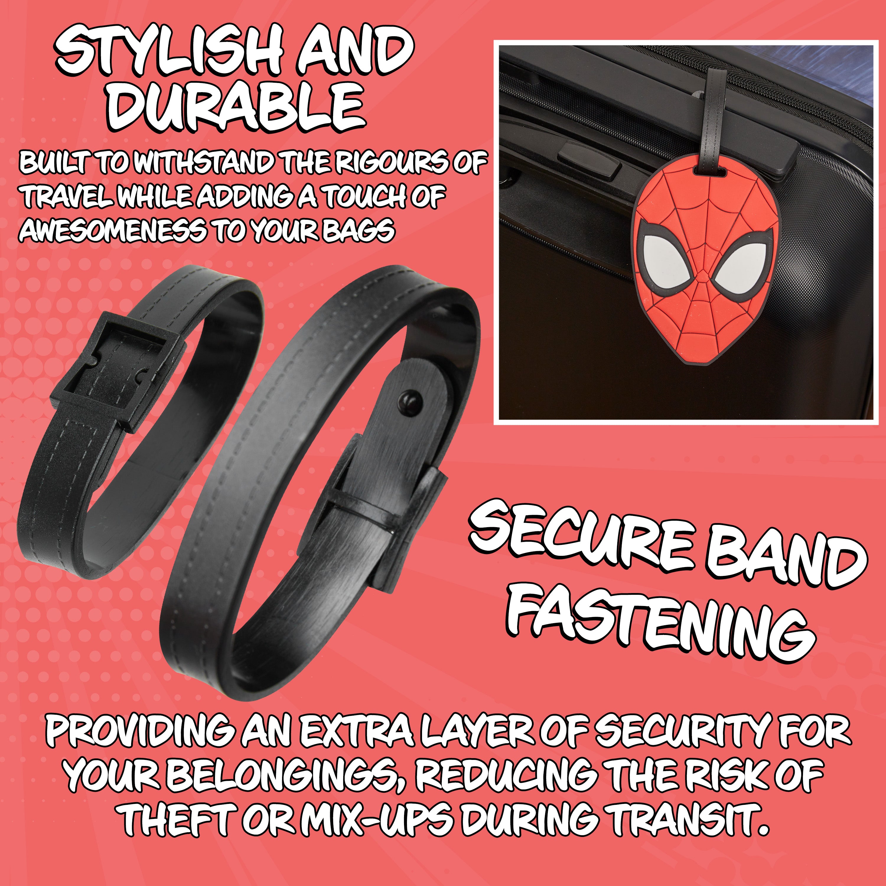 marvel-spider-man-tiquette-valise-pvc-rouge-spiderman image 5