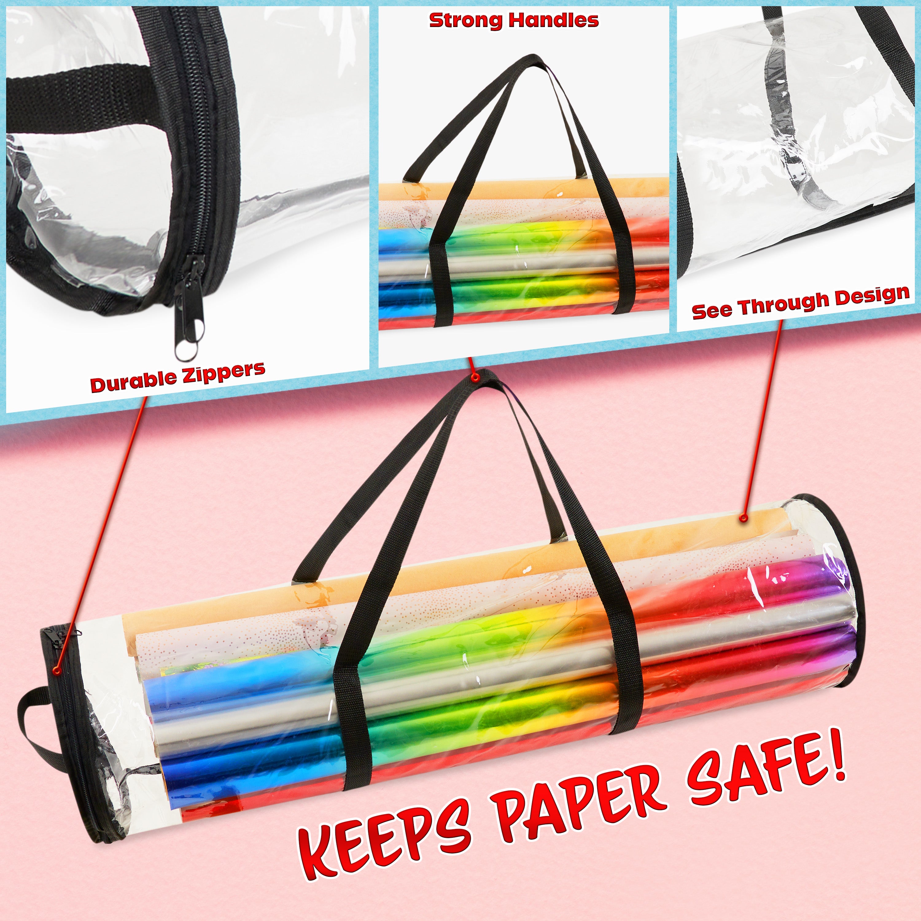 deco-express-housse-rangement-papier-cadeau-79-cm-transparente image 3