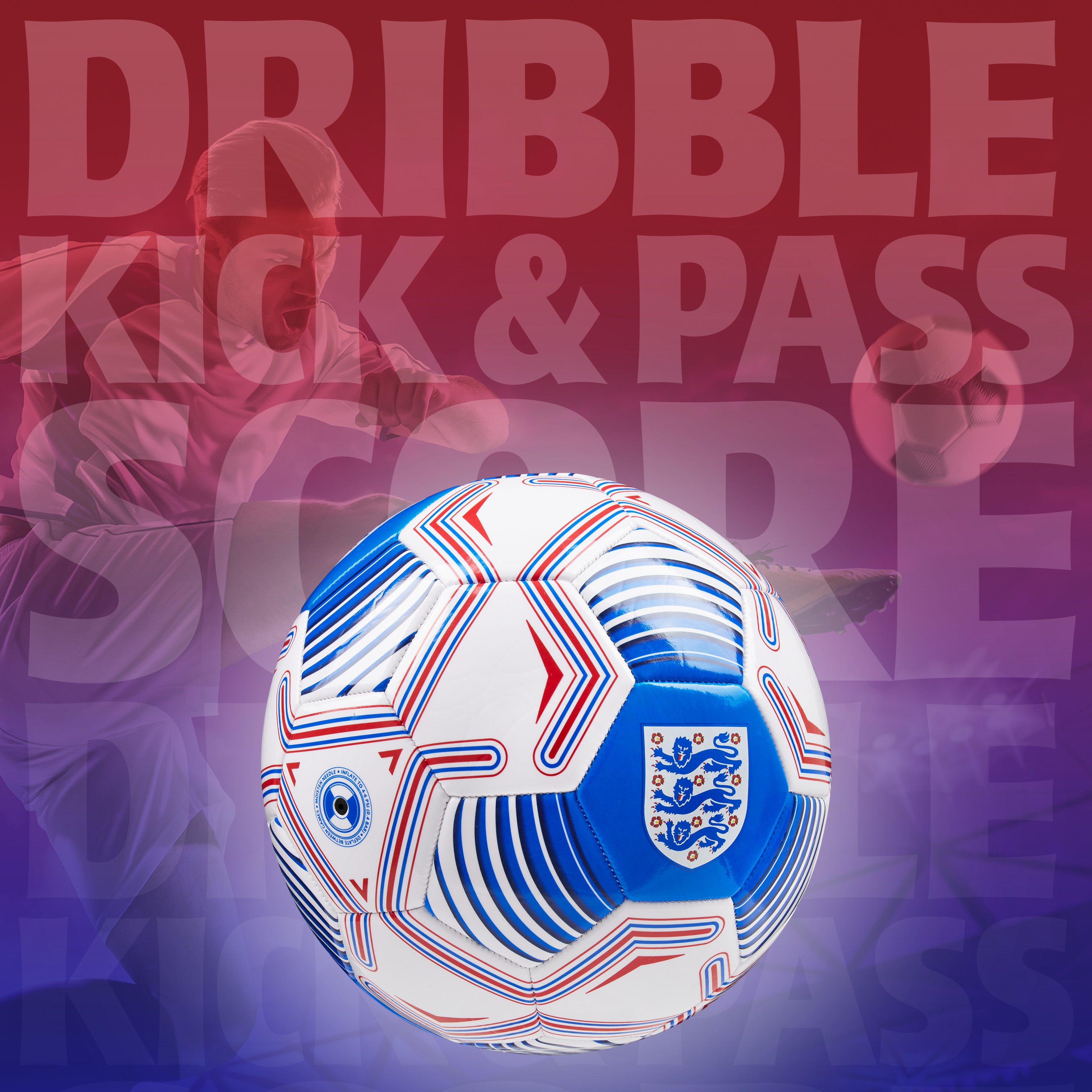 get-trend-england-fa-ballon-foot-taille-5-bleu image 3