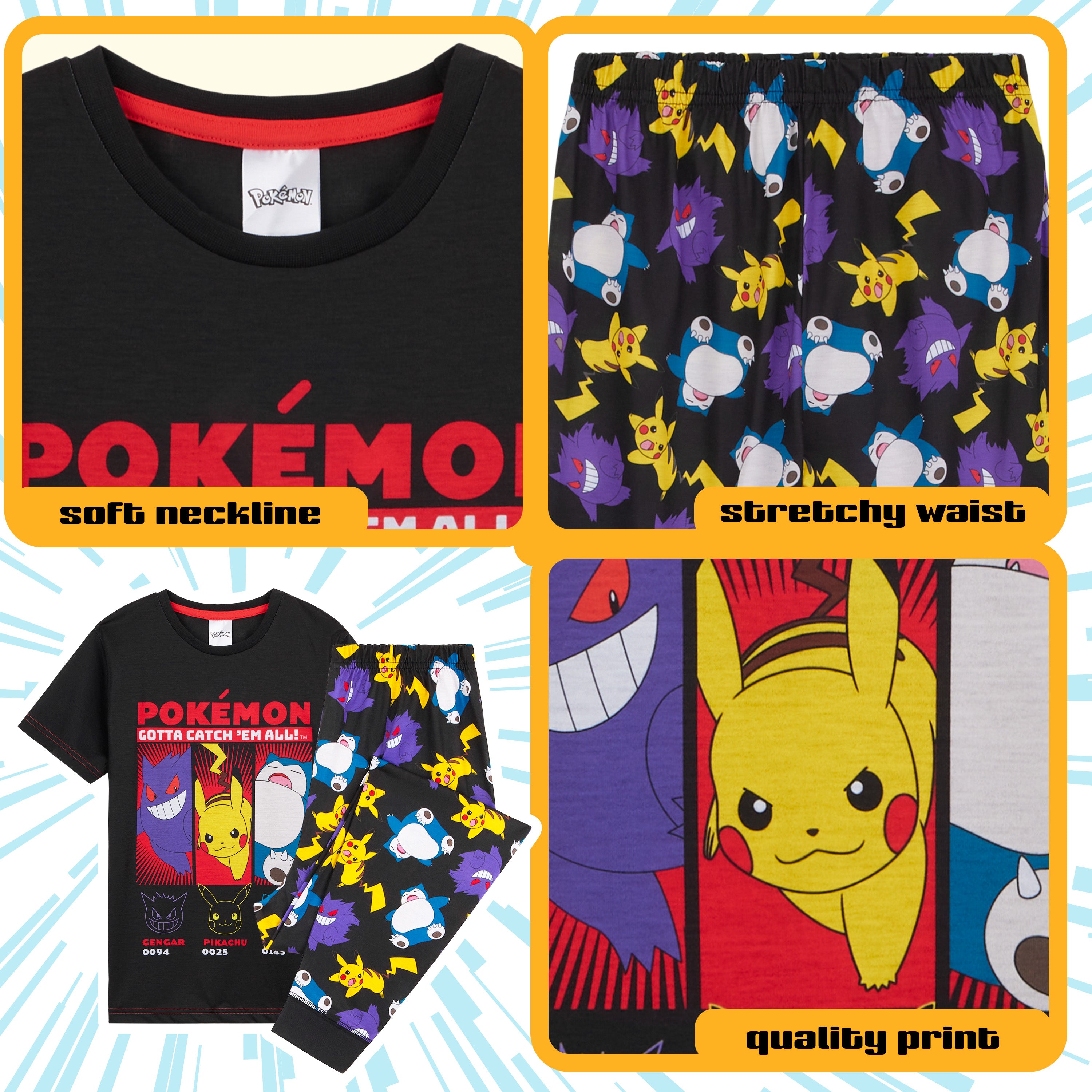 get-trend-boys-pok-mon-pyjama-gar-on-coton-2-pi-ces image 4