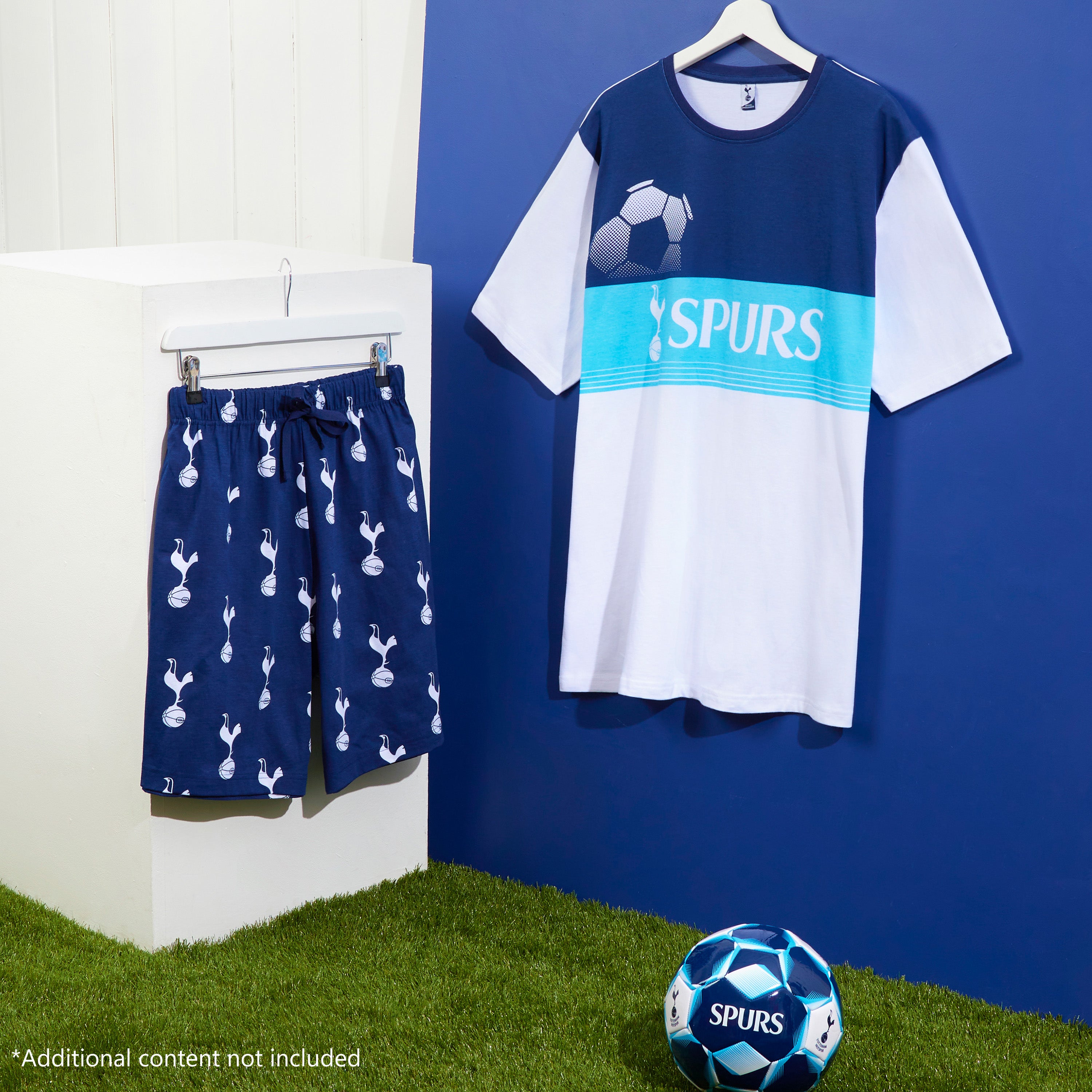 tottenham-pyjama-short-homme-m-coton-blanc-marine image 2
