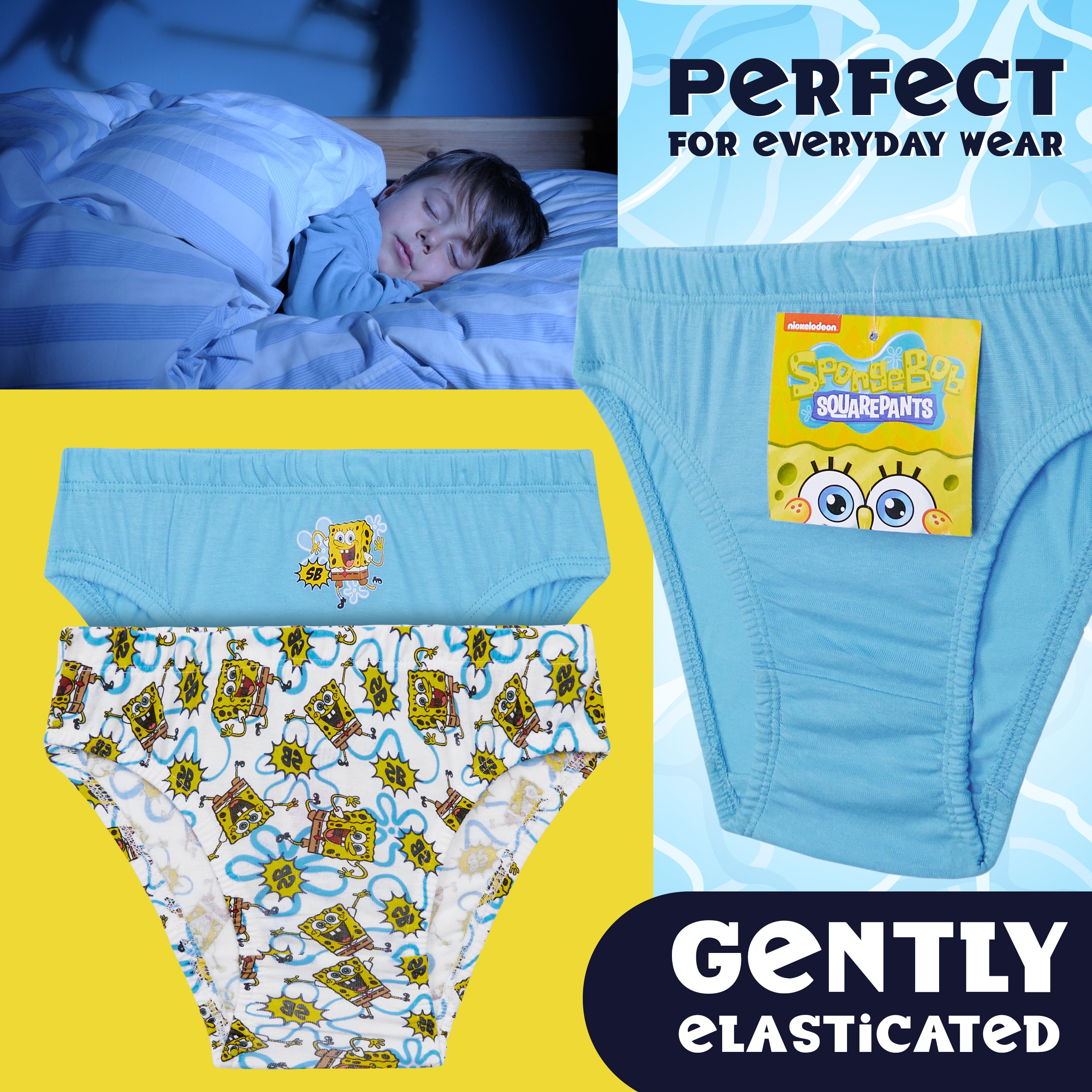 bob-l-ponge-slip-gar-on-coton-lot-de-5-motif-bikini-bottom image 4