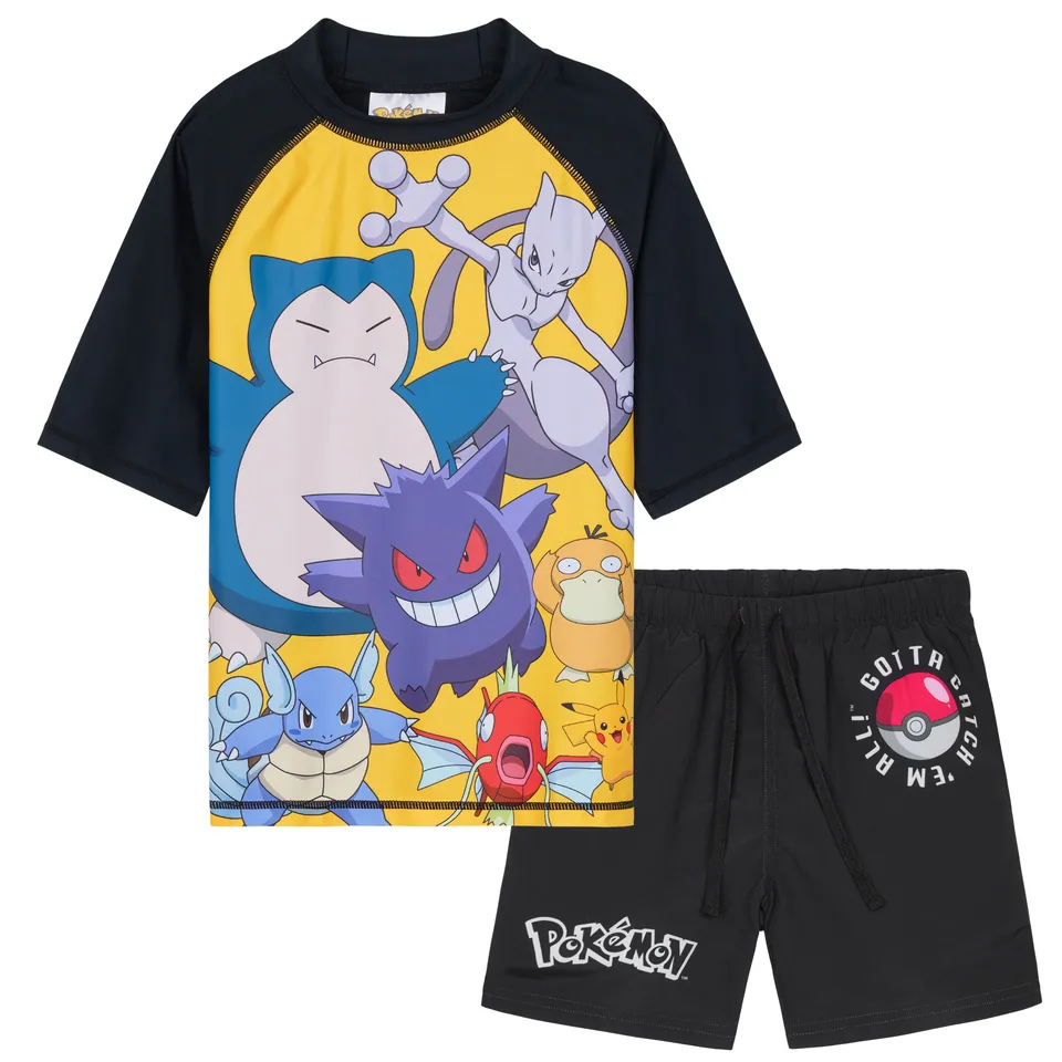 pok-mon-boys-maillot-de-bain-gar-on-2-pi-ces-short-haut-5-6-ans image 1